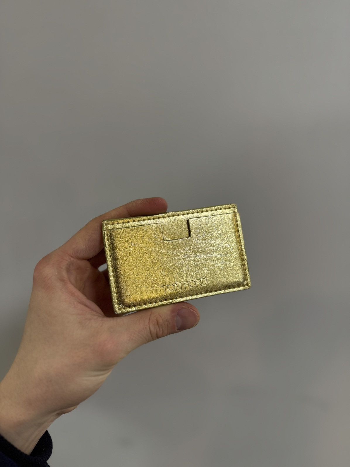 Tom Ford Card Holder Wallet in Gold Size ONE SIZE - 1 Thumbnail