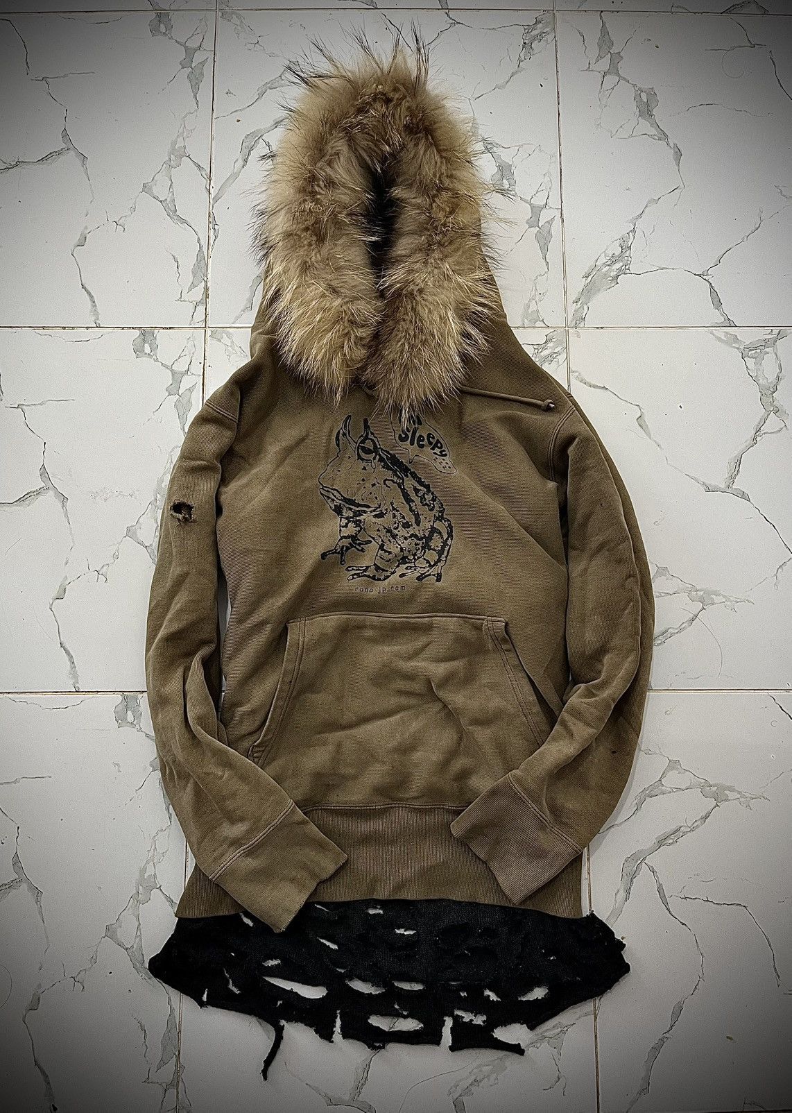 Japanese Brand Japanese Jellan Distressed Frog Big Logo Hoodie Size US M / EU 48-50 / 2 - 1 Thumbnail