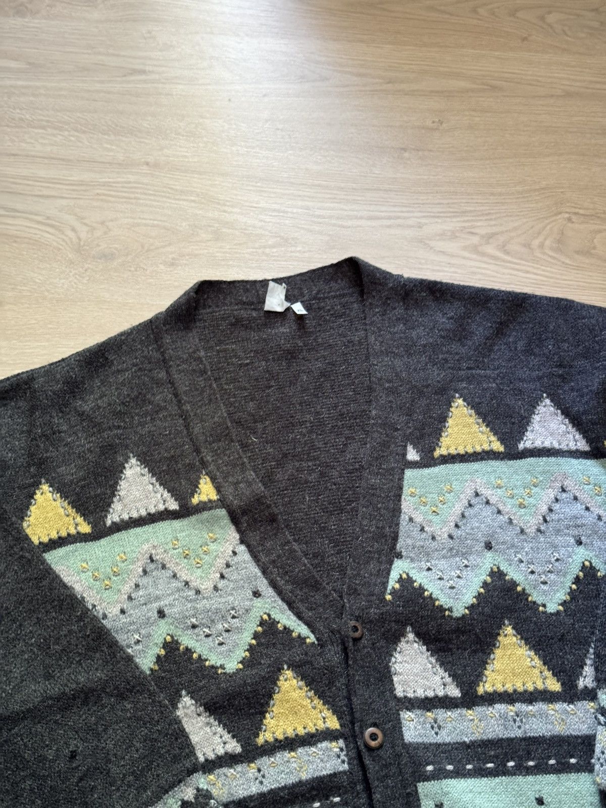 Vintage Vintage 90’s Italian Designer Wool Sweater Cardigan Size US XL / EU 56 / 4 - 2 Thumbnail