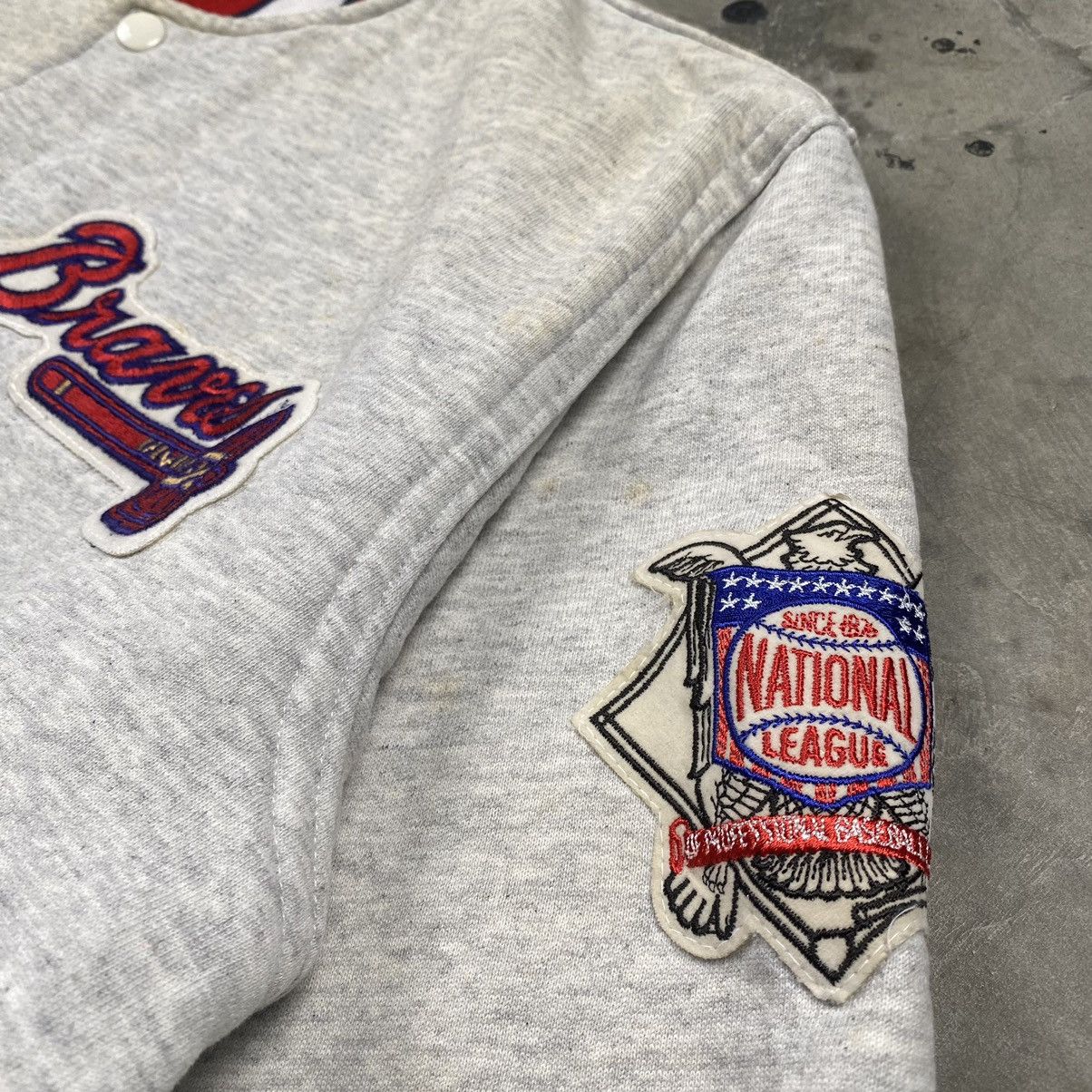 MLB OG 90s Distressed MLB Atlanta Braves Varsity Jacket Size US M / EU 48-50 / 2 - 7 Thumbnail