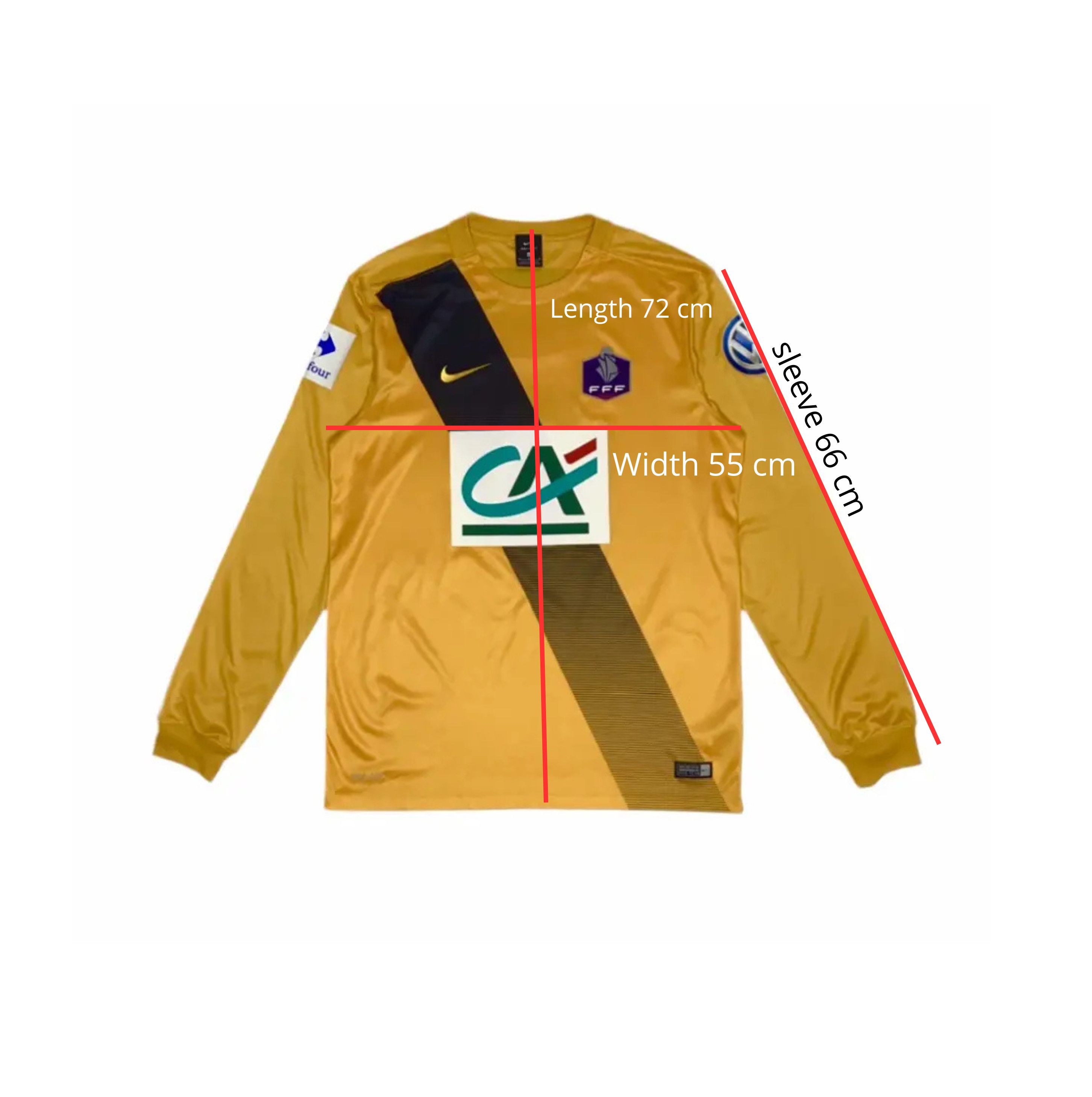 Nike Nike Coupe de France 2010 #7 PMU Football Long Sleeve Jersey Size US M / EU 48-50 / 2 - 2 Thumbnail