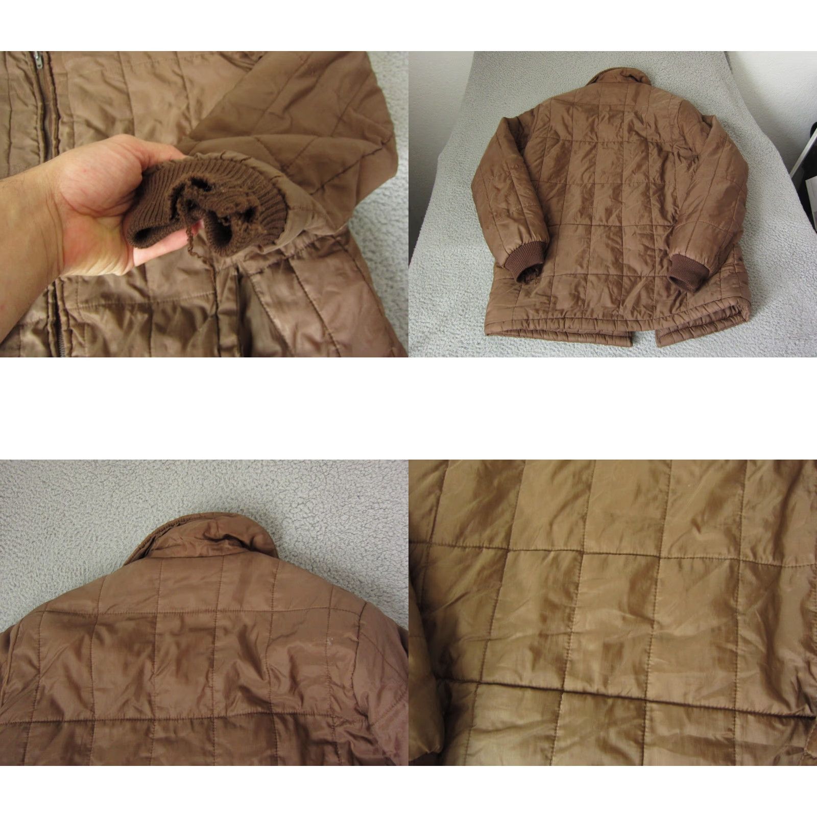 Haband VINTAGE Haband Jacket Mens M Brown Satin Bomber Quilted 90s USA Nylon Satin Bomber Jacket Mens Brown Quilted 90s Haband Size US M / EU 48-50 / 2 - 8 Thumbnail