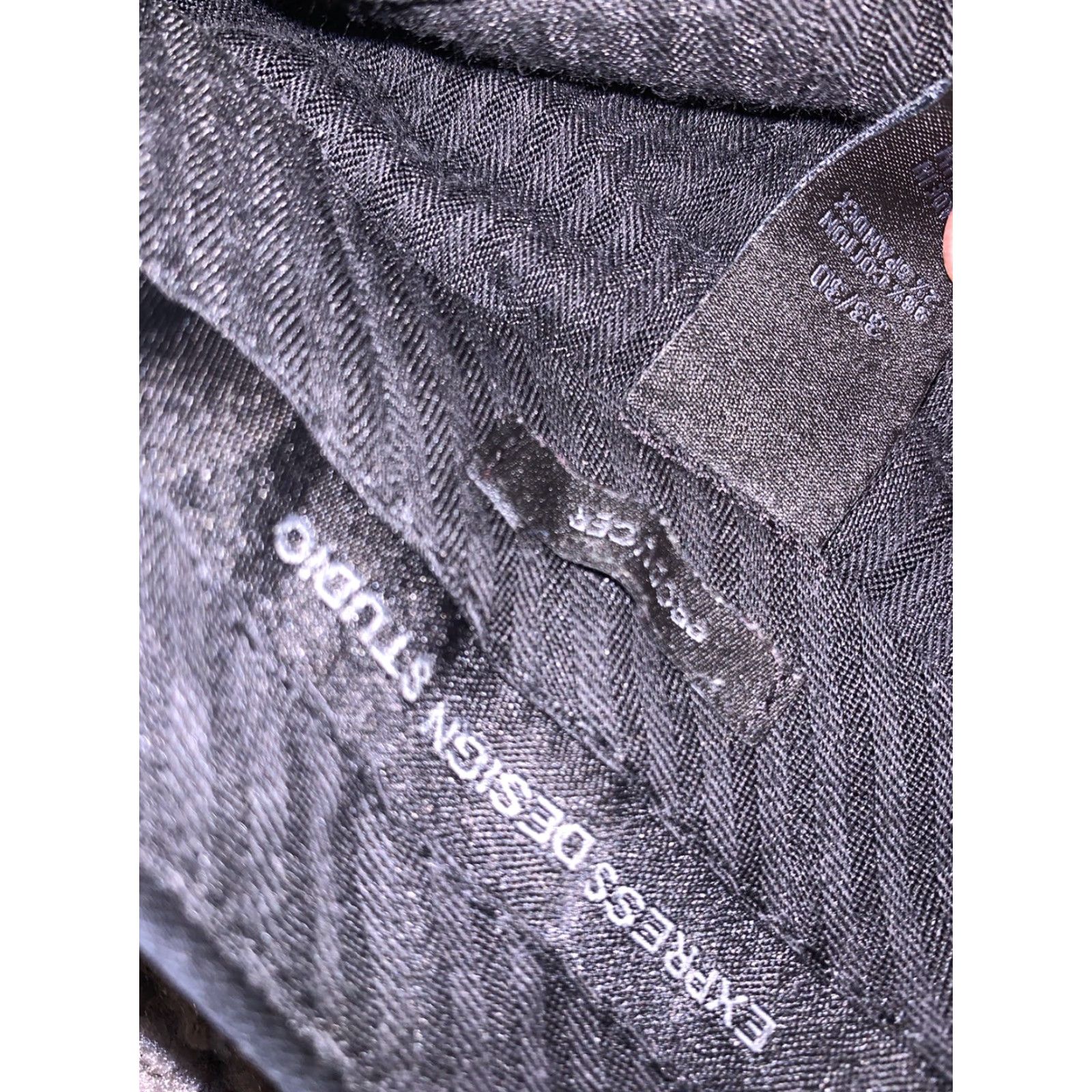 Express Express Producer Black Dress Pants Men 33x30 Flat Front Modern Fit Straight Leg Knit Cotton Spandex Size US 33 - 3 Thumbnail