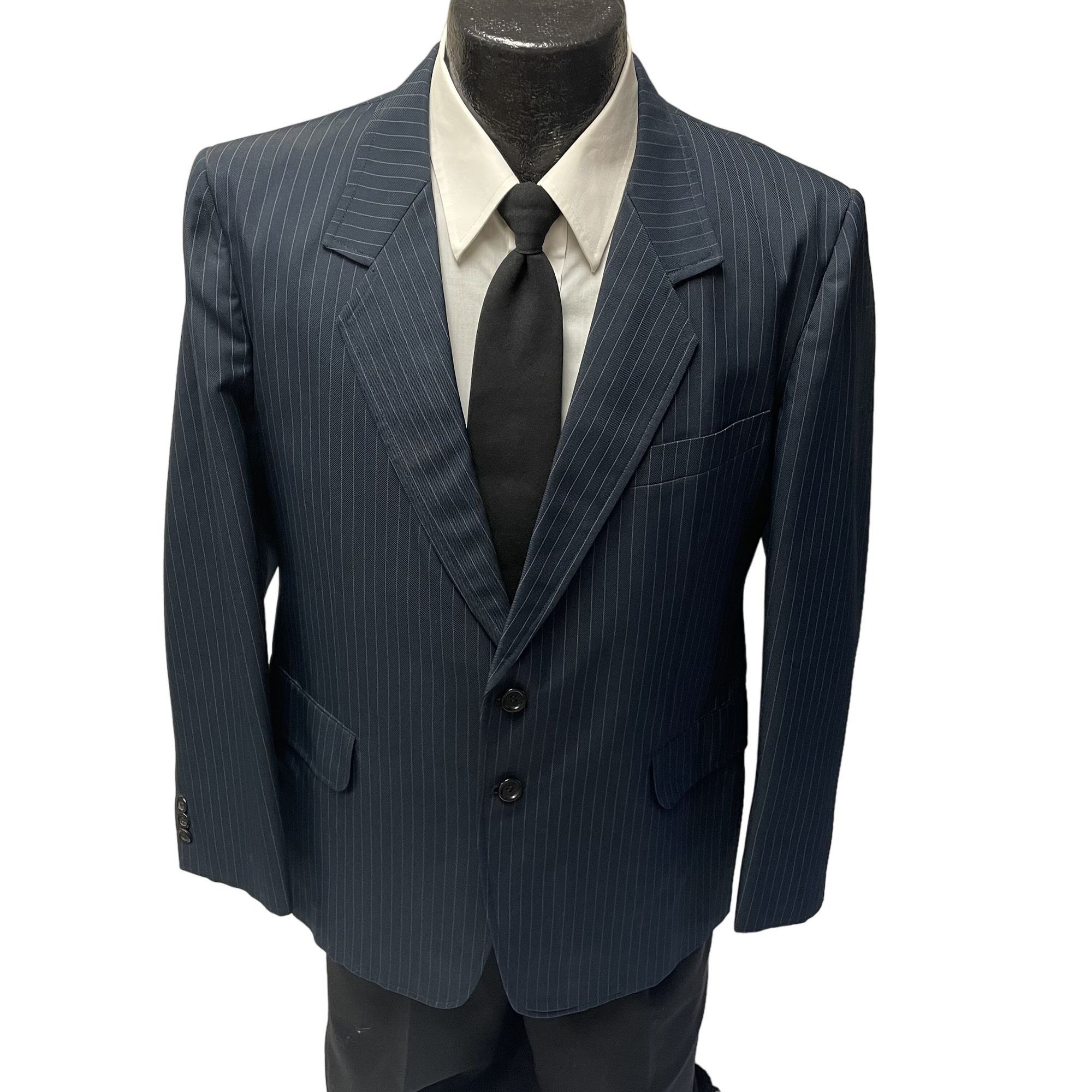 Other Vtg BESPOKE Sport Coat PINSTRIPE Mod Disco Jacket Size 38R - 1 Thumbnail