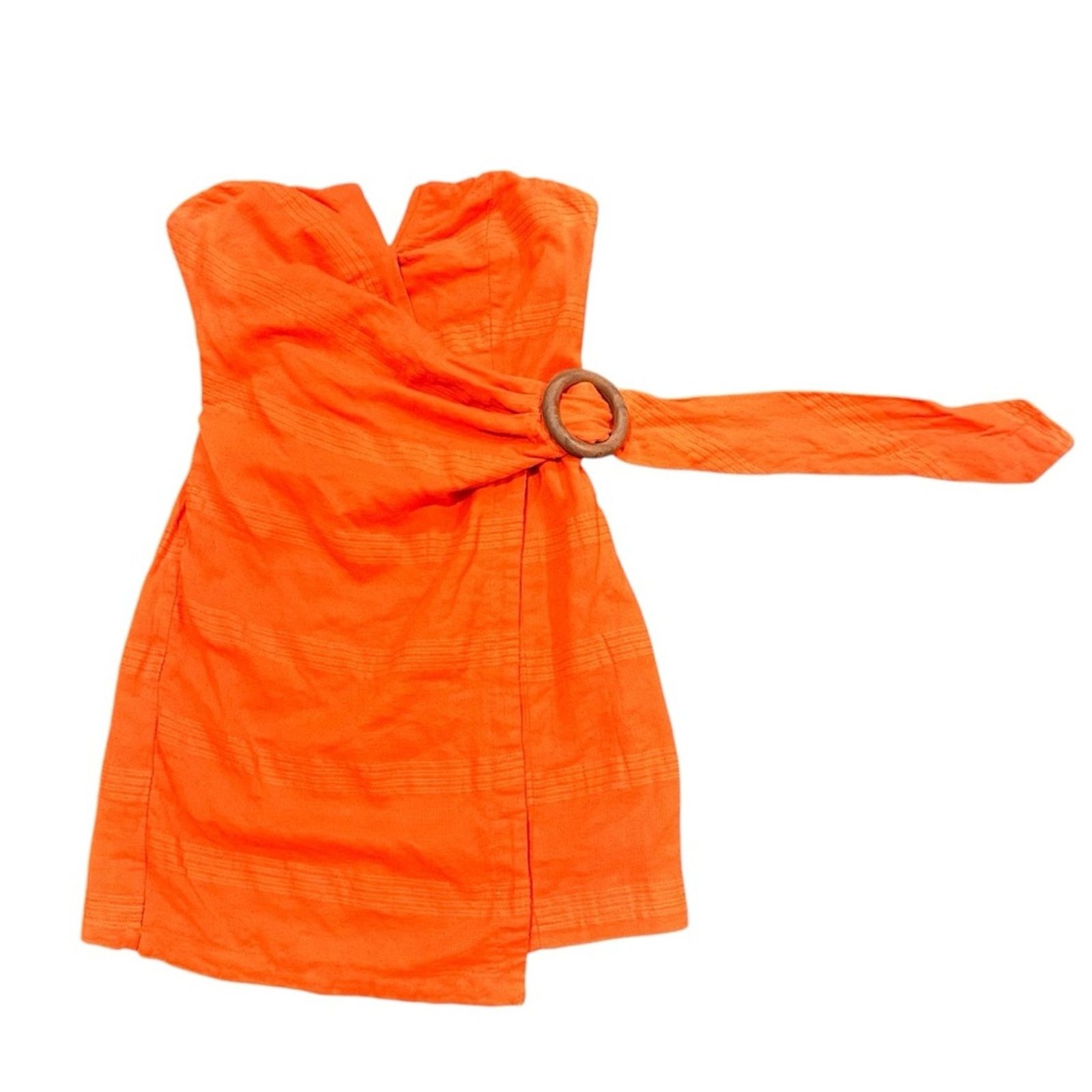 Free People Free People Some Nights Mini Wrap Dress - Size 0 - Coral Red Size XS / US 0-2 / IT 36-38 - 4 Thumbnail