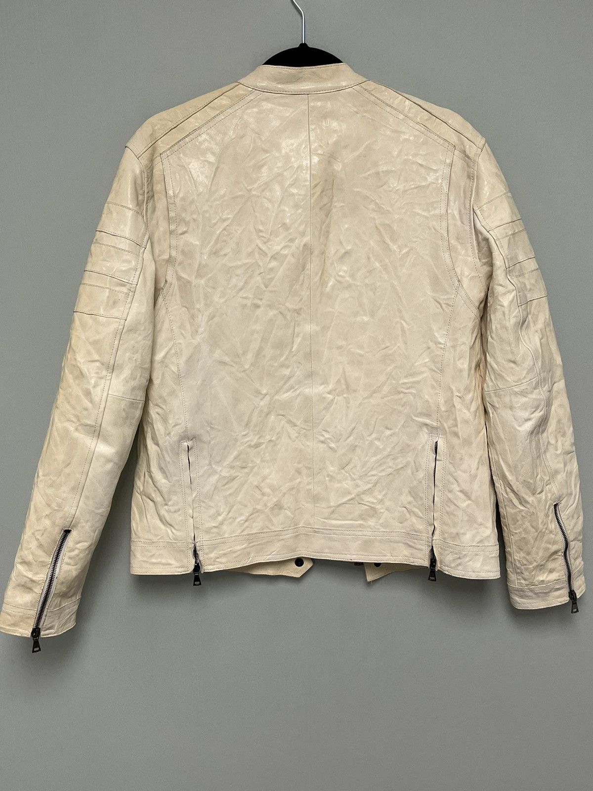 John Varvatos Off White Moto Jacket. Size US S / EU 44-46 / 1 - 14 Thumbnail