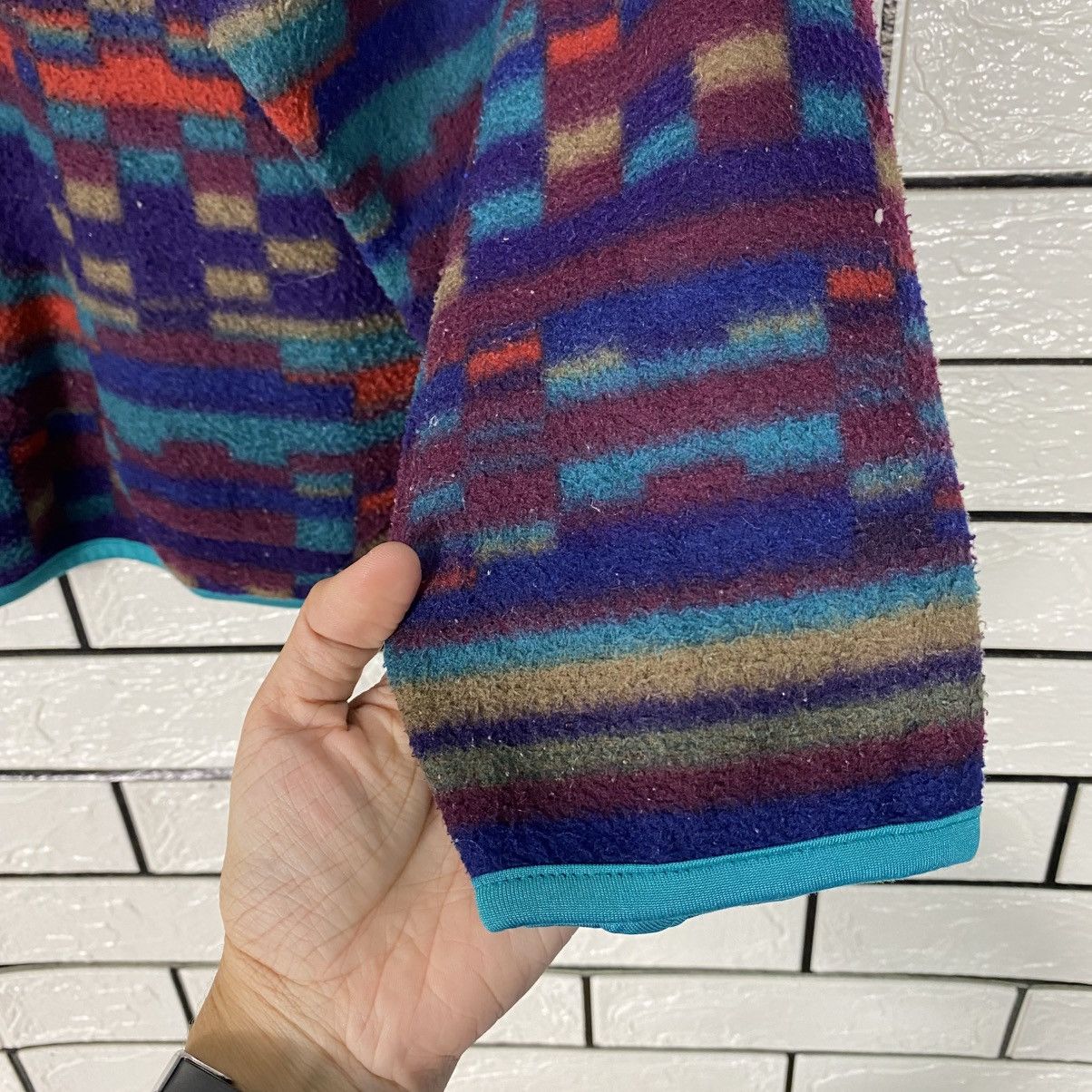 Japanese Brand 📌City Guy Club Fleece Navajo Jacket Native Aztec Design Size US L / EU 52-54 / 3 - 13 Thumbnail