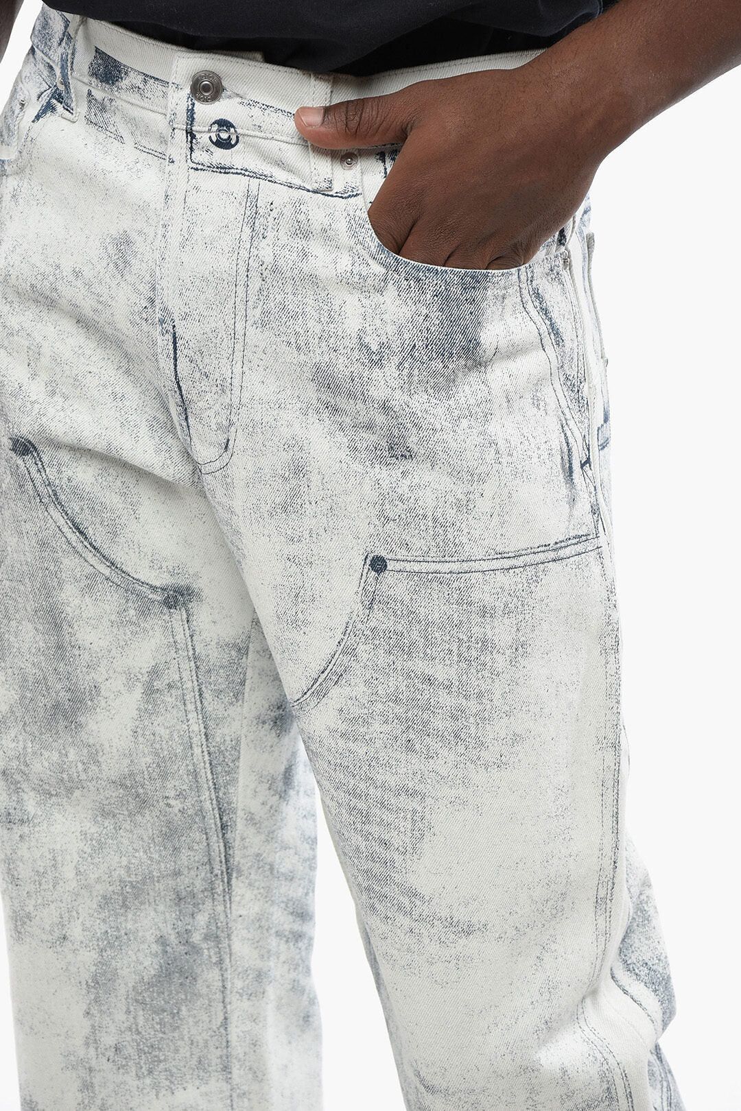Dior og1mm0326 Relaxed-Fit Bleached-Effect Jeans in Blue Size US 32 / EU 48 - 3 Thumbnail