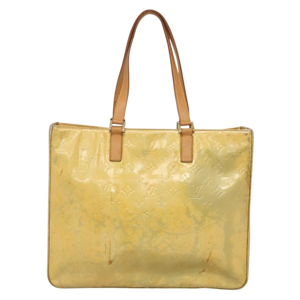 Louis Vuitton LOUIS VUITTON Monogram Vernis Columbus Tote Bag Gris M91028 Size ONE SIZE - 3 Thumbnail