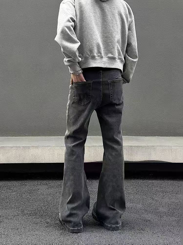 Japanese Brand × Jean Washed vintage straight-leg micro-flared jeans Size US 33 - 2 Thumbnail