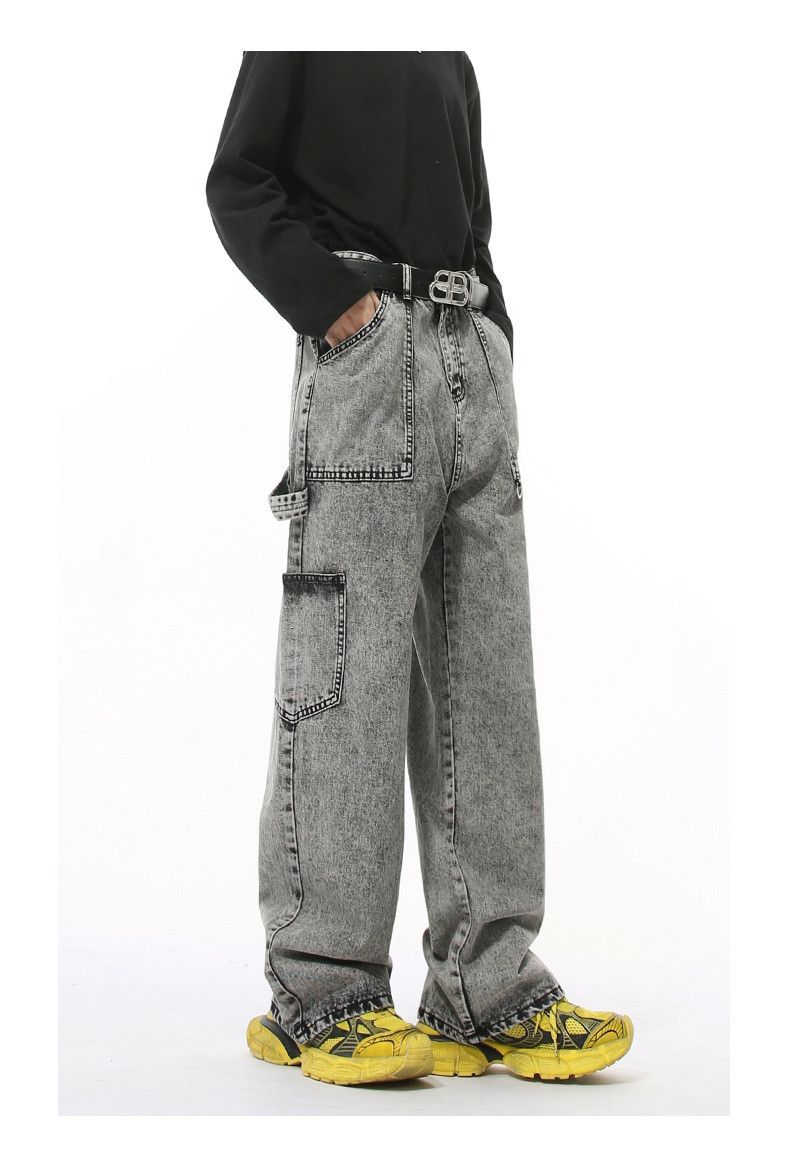 Japanese Brand × Vintage Retro washed cargo straight men's snowflake jeans Size US 32 / EU 48 - 3 Thumbnail