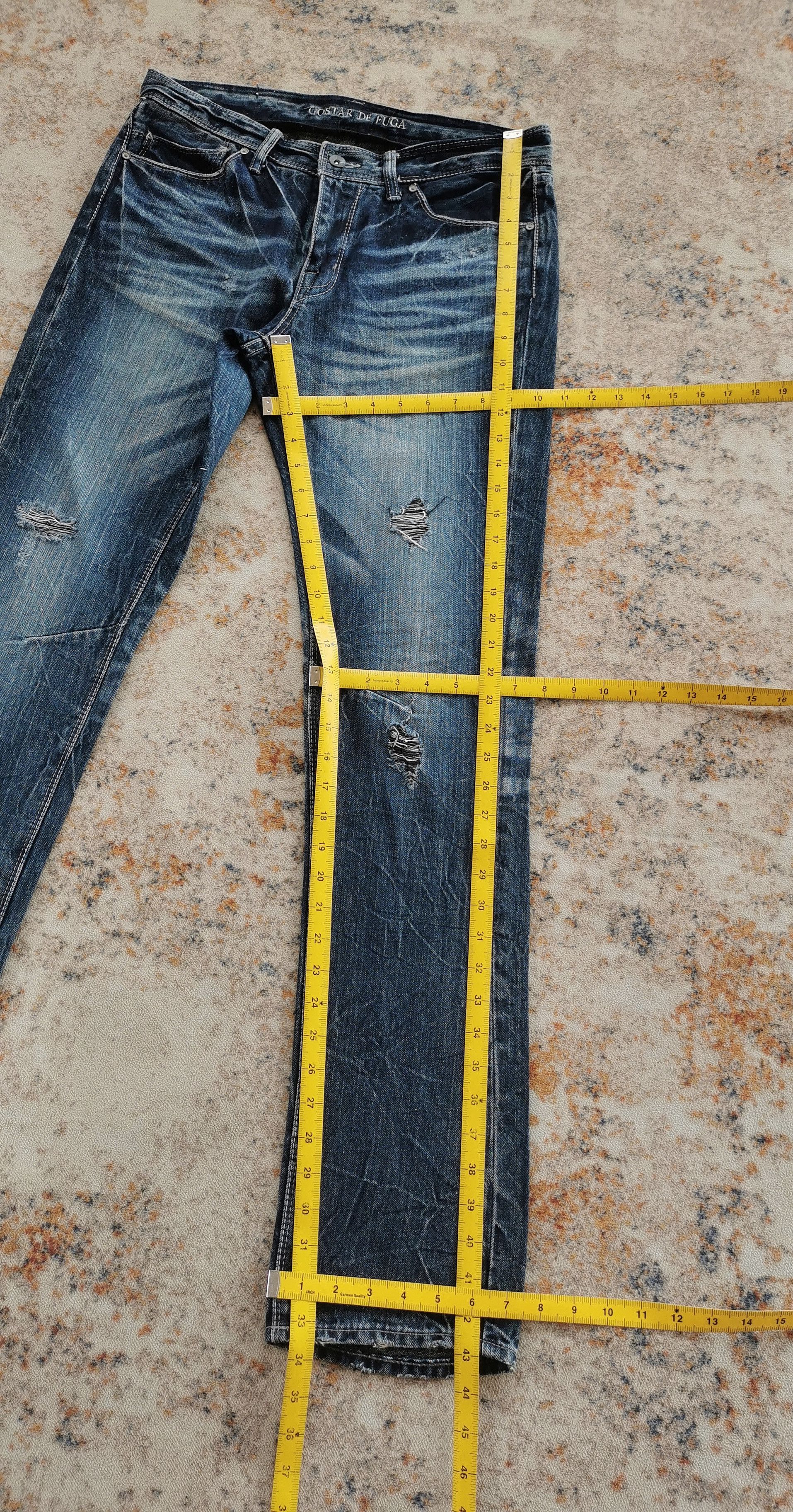 GOSTAR DE FUGA Go Star De Fuga Distressed Whisker Clawmark Jeans 32x33.5 Size US 32 / EU 48 - 6 Thumbnail