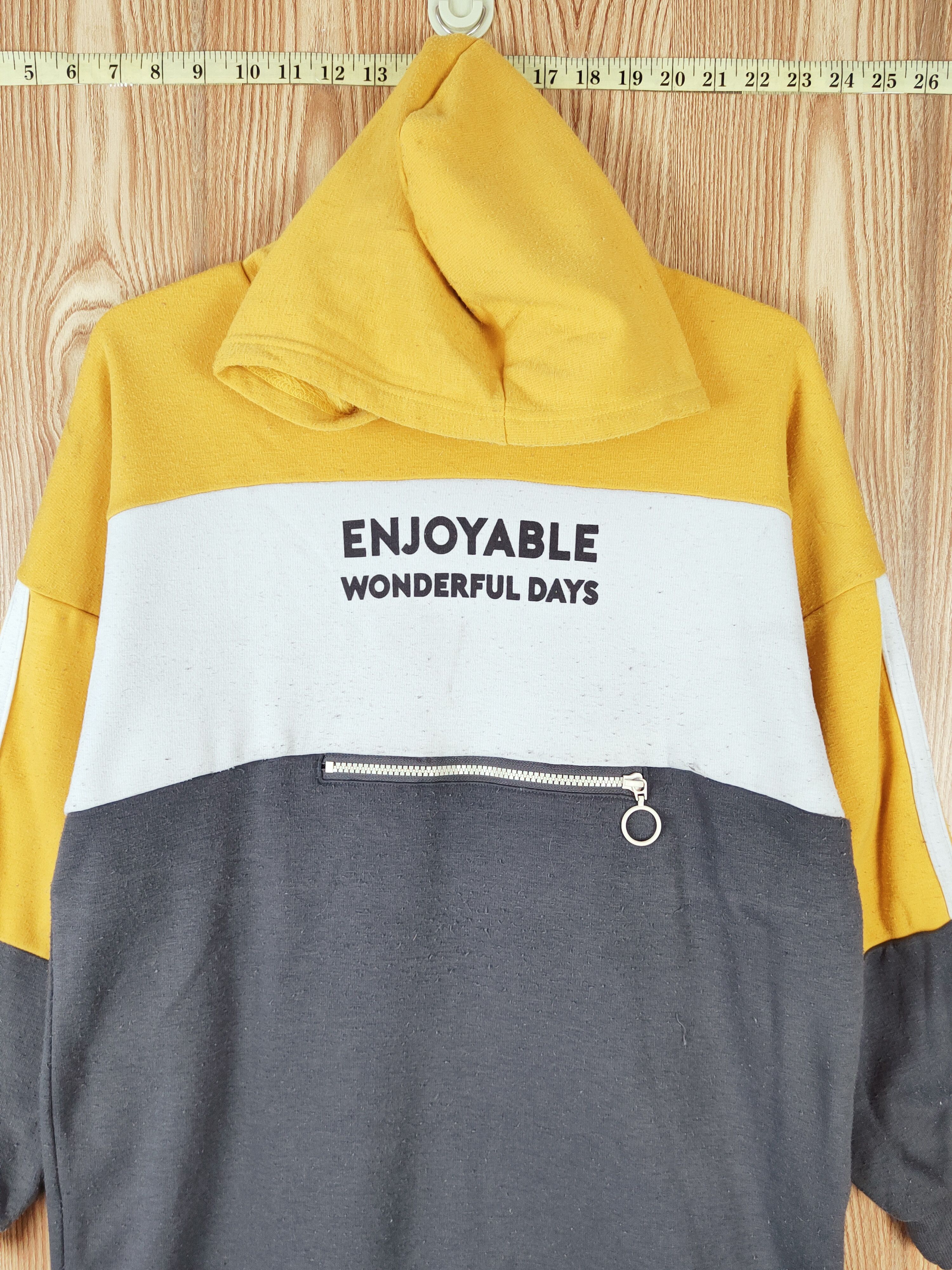 Japanese Brand × Vintage Vintage 💥 Material Blue Bis Yellow Hoodie Long Sweatshirts Size M / US 6-8 / IT 42-44 - 2 Thumbnail