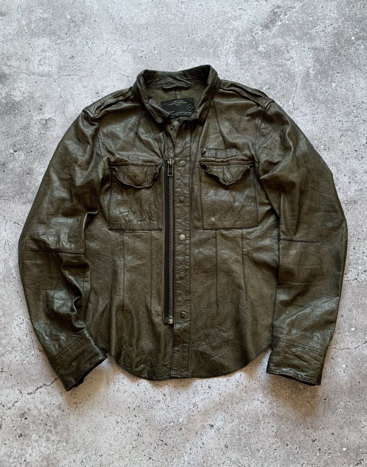 Allsaints 🔥ALLSAINTS AVANT GARDE OPIUM LEATHER JACKET Size US M / EU 48-50 / 2 - 2 Thumbnail