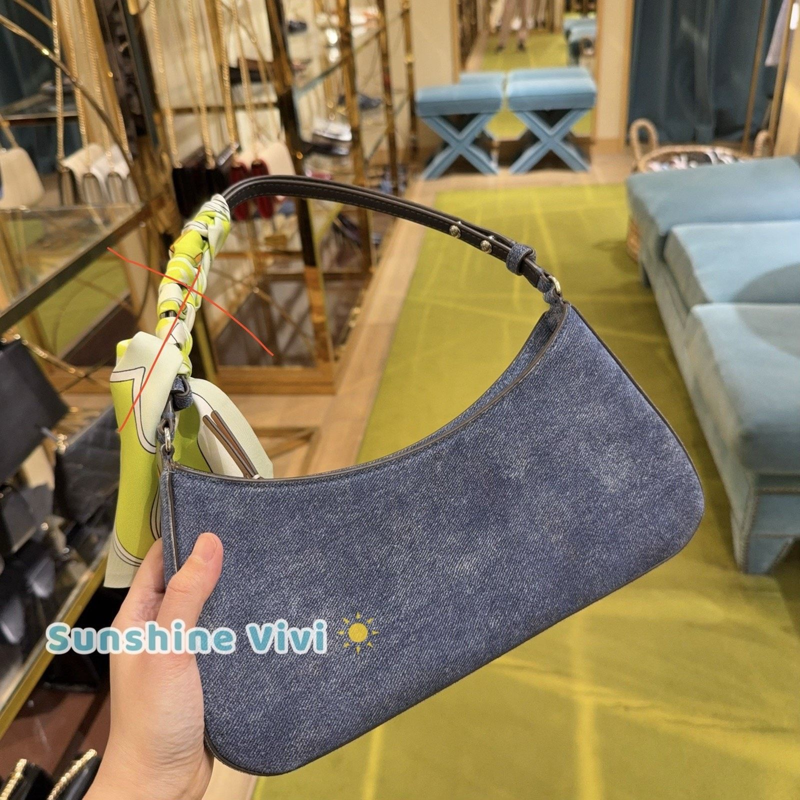 Tory Burch NWT Tory Burch Emerson Suede Shoulder Bag Dark Denim 175800 Size ONE SIZE - 3 Thumbnail