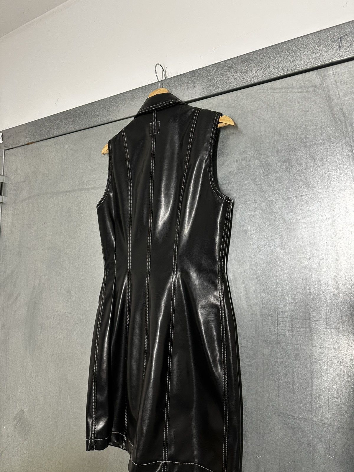 Moschino Moschino Vegan Leather Mini Dress Size XL / US 12-14 / IT 48-50 - 11 Thumbnail