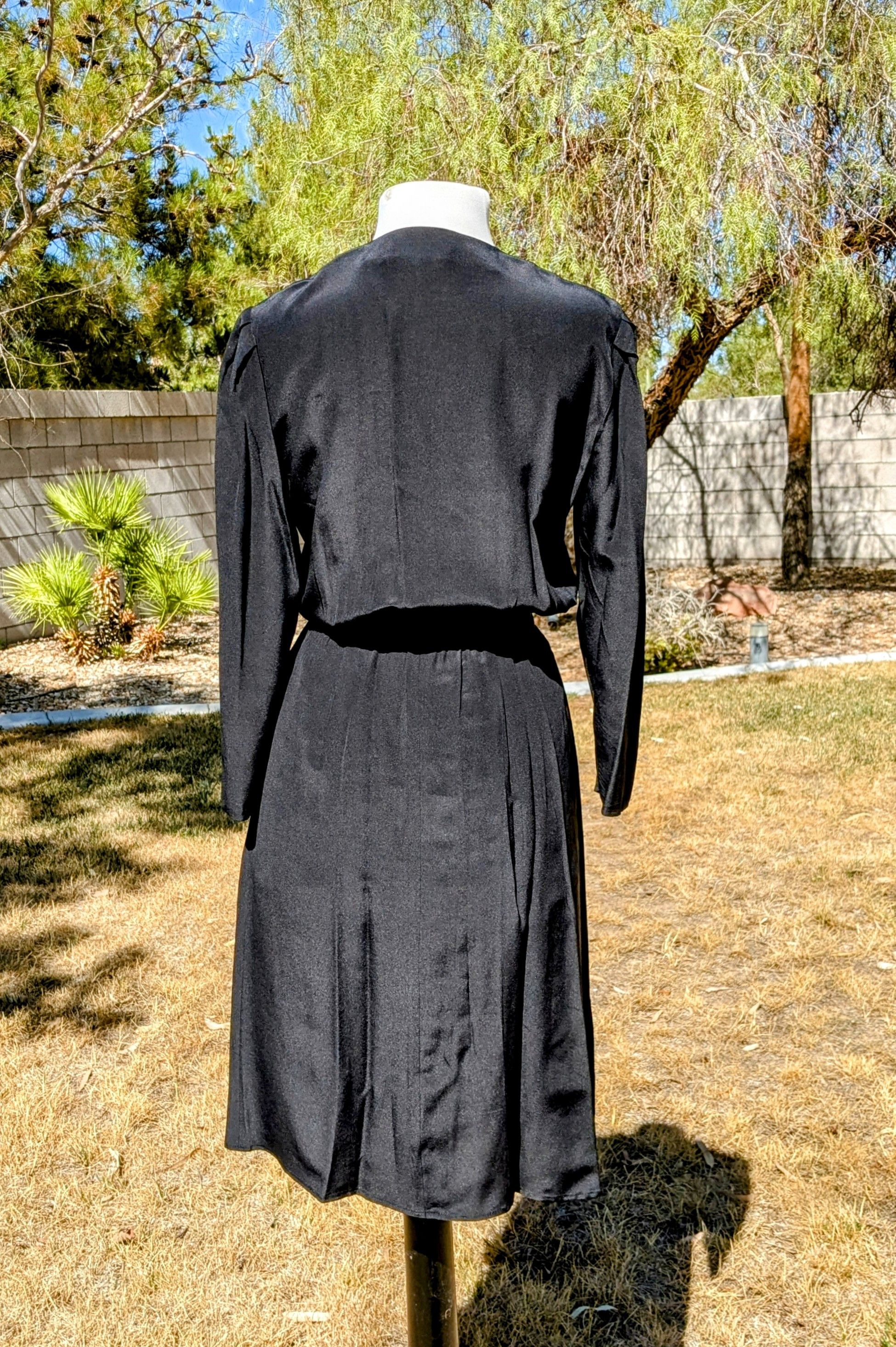 Other VTG Silk Charles Bianco Italian Collection Pleated Dress Size M / US 6-8 / IT 42-44 - 4 Thumbnail