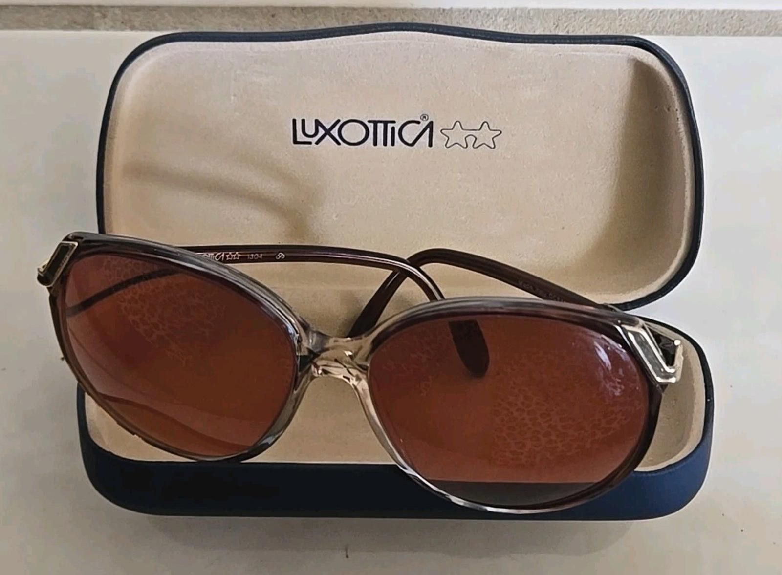 Other Vintage Luxottica Brown 1304 Made In Italy Oversized FRAMES Size ONE SIZE - 2 Thumbnail