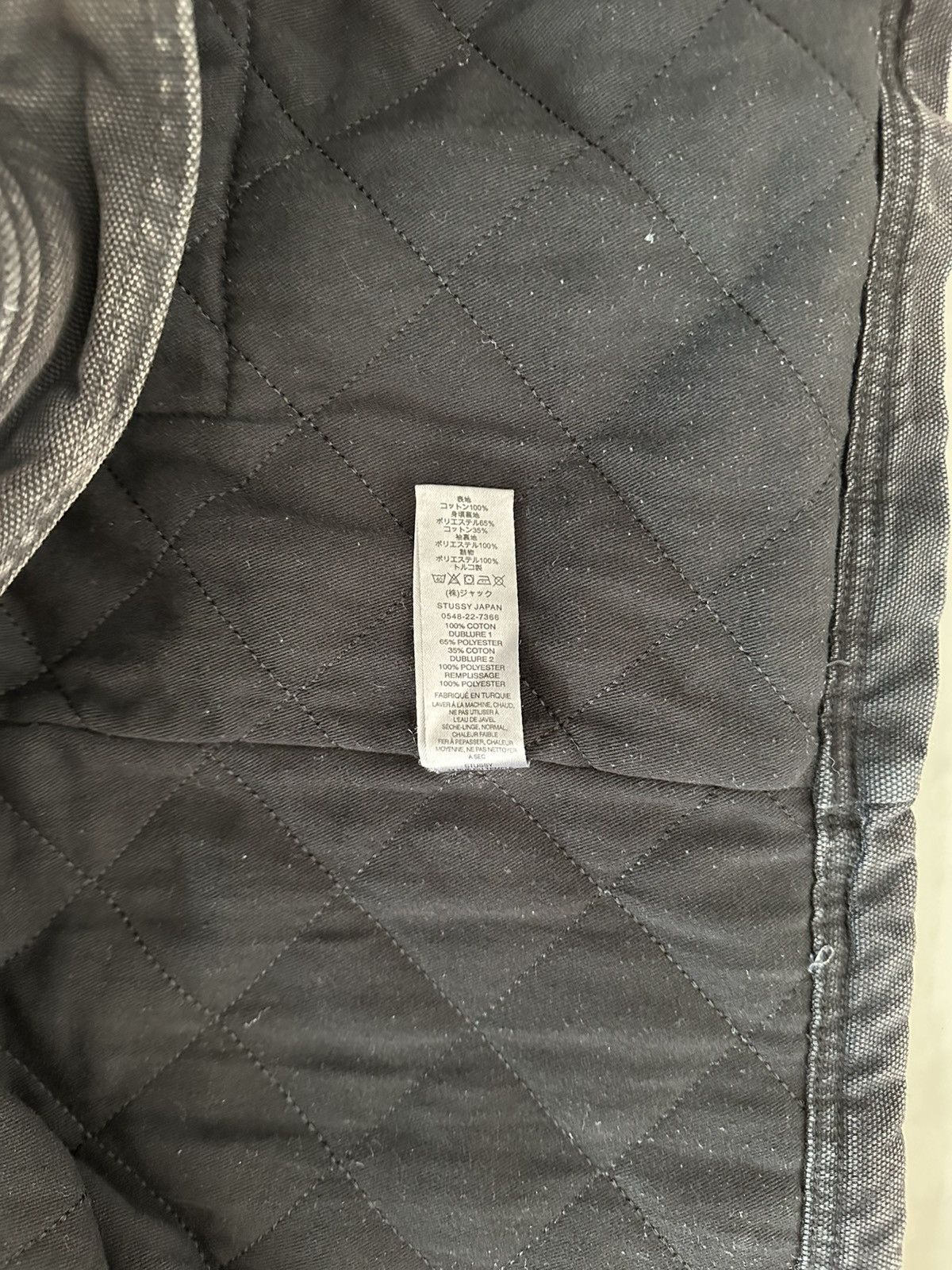 Stussy Stüssy Workgear Black Quilted Jacket Size US S / EU 44-46 / 1 - 6 Thumbnail