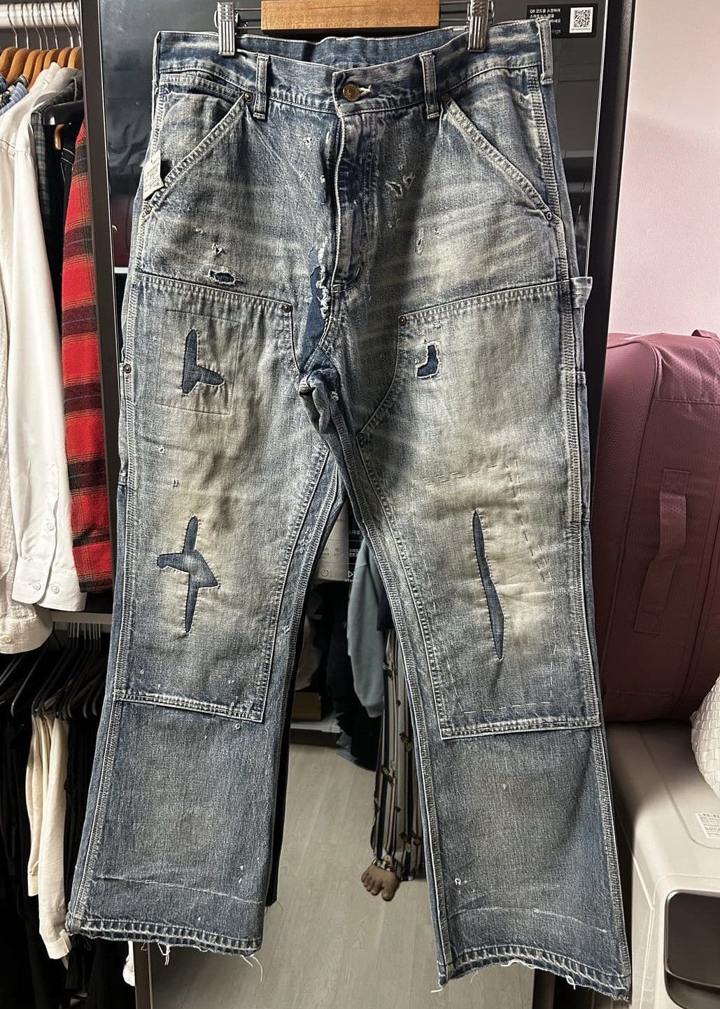 Saint Michael Saint Michael Double Knee Flare Denim Jeans Size US 32 / EU 48 - 1 Thumbnail