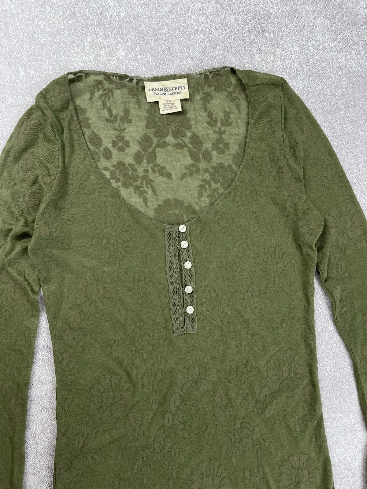 Denim & Supply Ralph Lauren Denim & Supply Ralph Lauren Floral Mesh Long Sleeve Size S Size S / US 4 / IT 40 - 5 Thumbnail