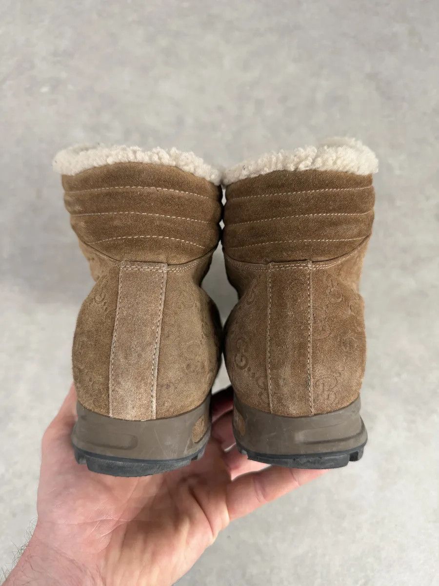 Gucci 2000s Gucci Brown Nebraska Monogram Hiking Boots Size US 12 / EU 45 - 5 Thumbnail