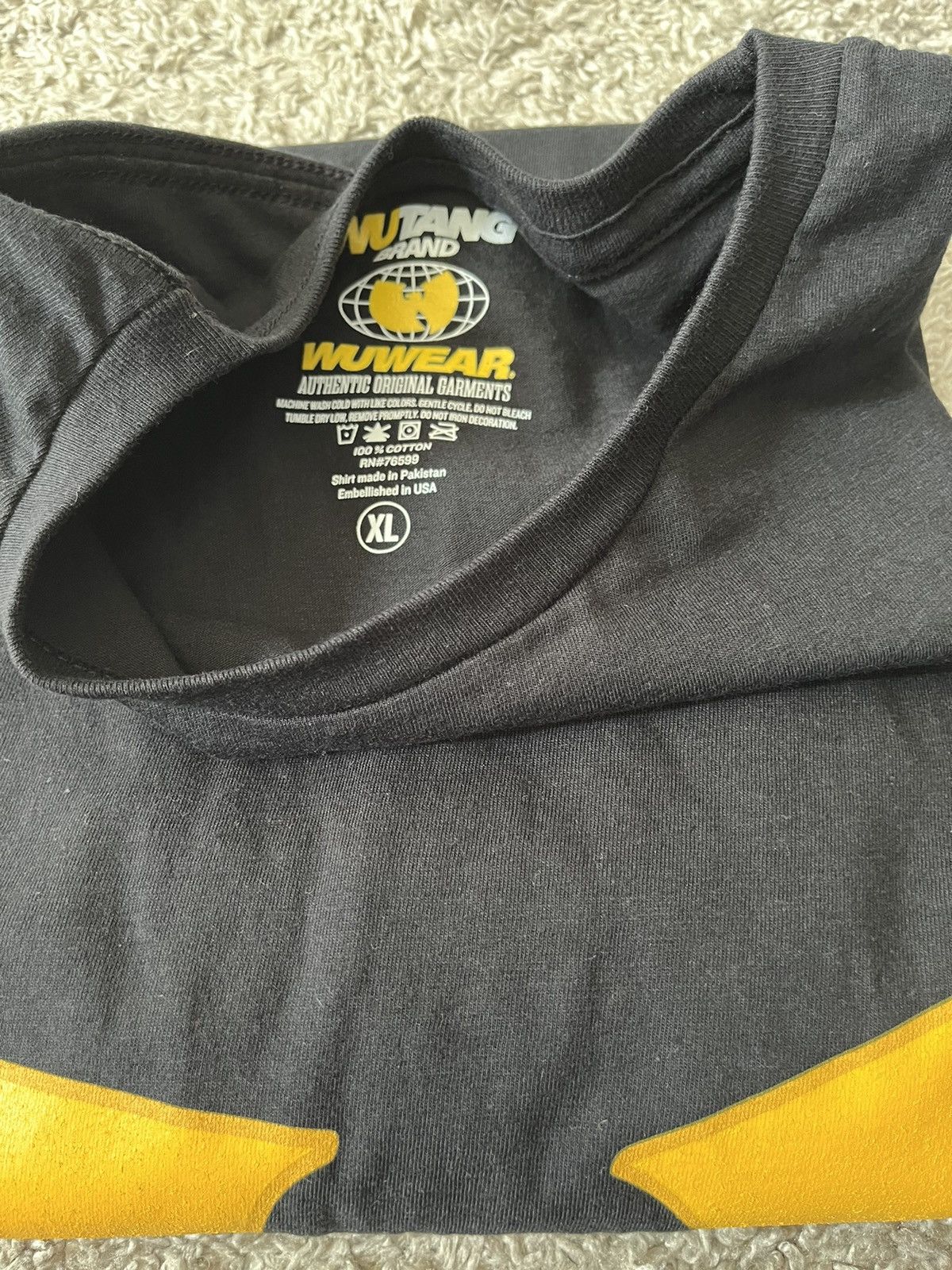 🔴Wu-Tang Shirt Size XL WuTang Fortnite Wu-Wear Black Yellow
