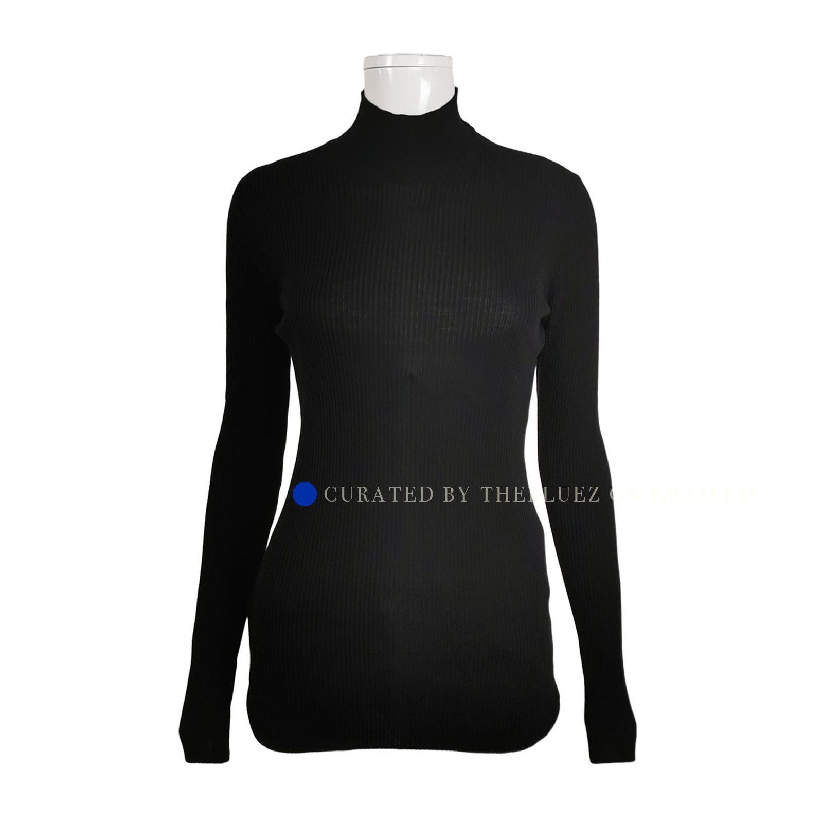 Prada Virgin Wool Black Turtleneck Sweater Size US S / EU 44-46 / 1 - 1 Thumbnail
