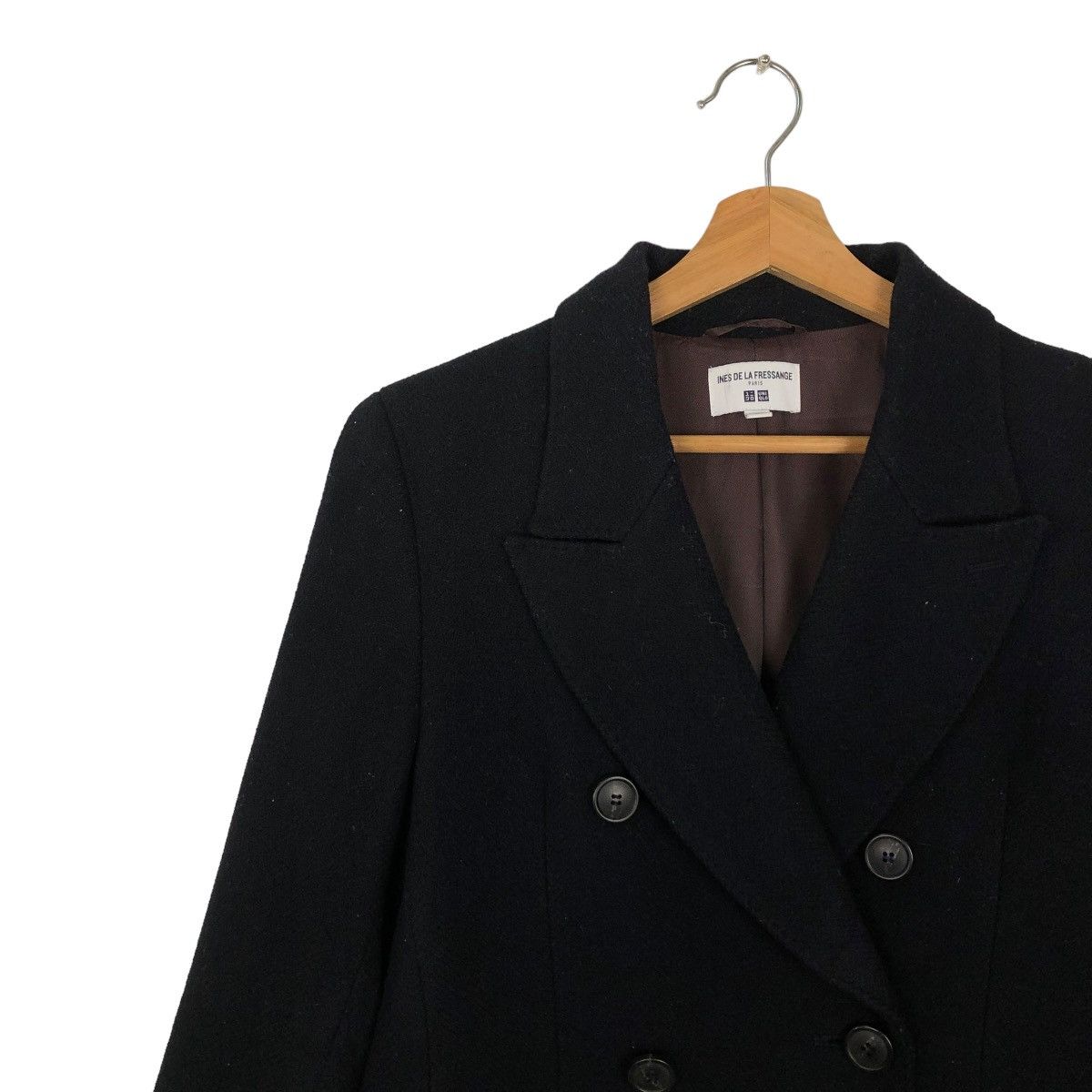Japanese Brand 🔥VINTAGE WOOL LONG JACKET INES DE LA FRESSANGE ISSEY MIYAKE Size US M / EU 48-50 / 2 - 6 Thumbnail