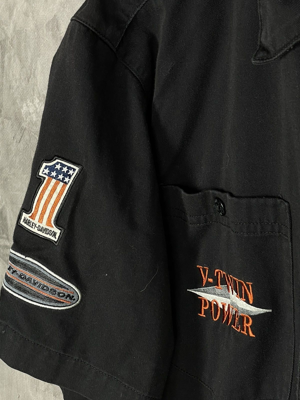 Harley Davidson Harley Davidson Big Embroided Logo Y2K Bike Shirt Button Ups Size US M / EU 48-50 / 2 - 9 Thumbnail