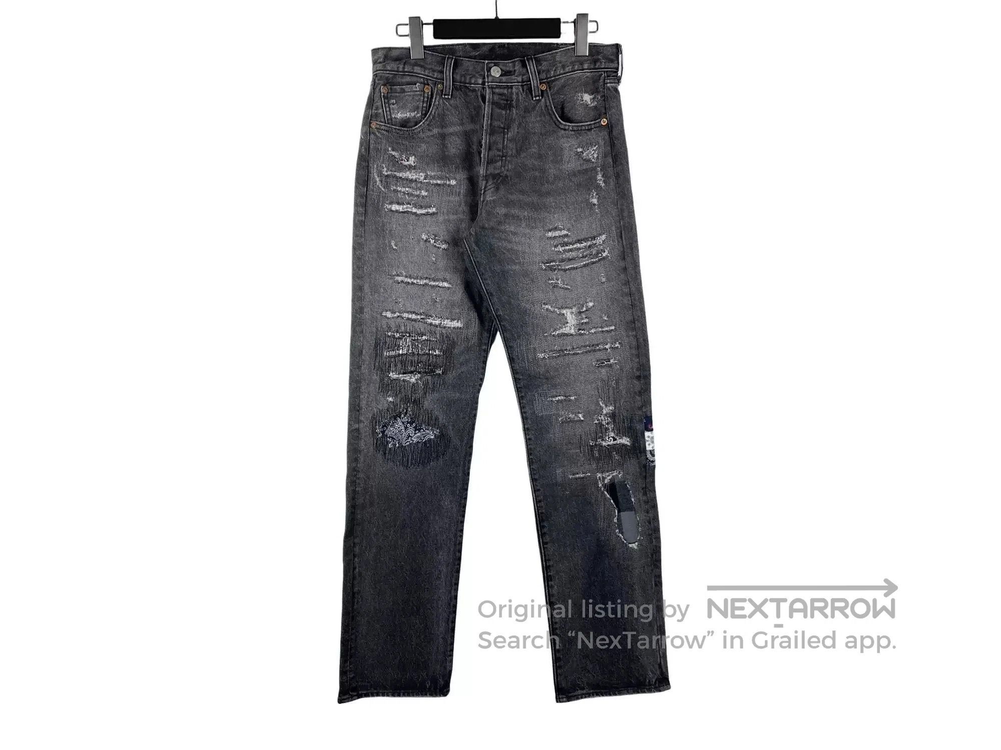 Levi's Levi's x CLOT 501 Black Distressed Jeans. Size US 30 / EU 46 - 1 Thumbnail
