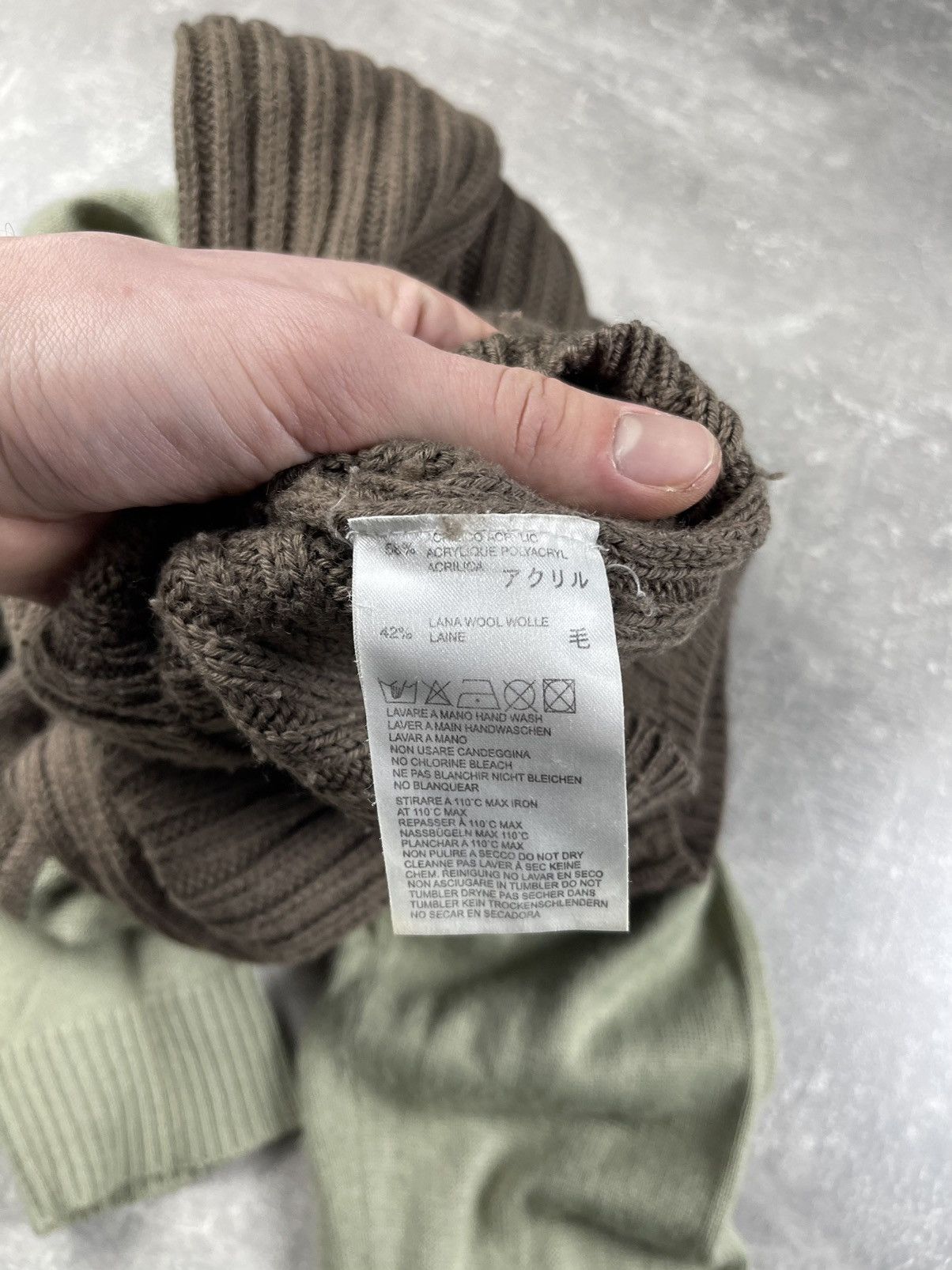 Diesel Diesel “Special Equipment 880-90 90s Ribbed Wool Zip Sweater Size US L / EU 52-54 / 3 - 14 Thumbnail