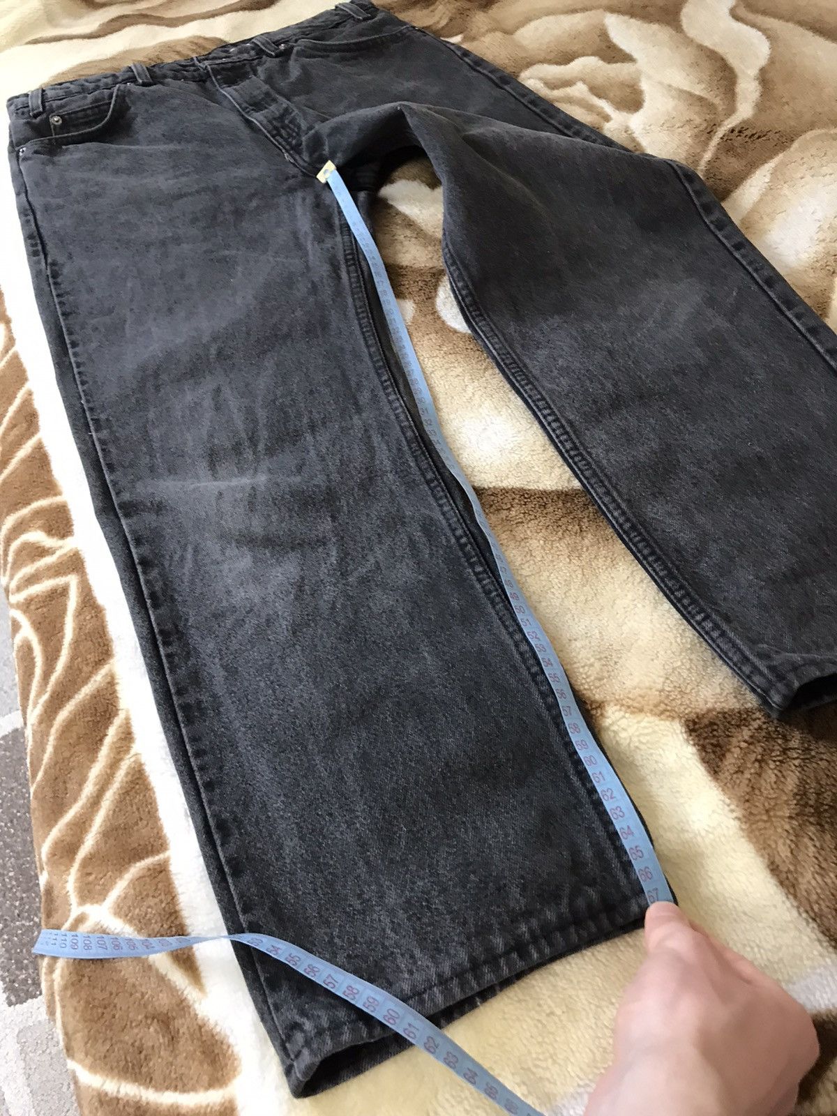 Levi's × Levi's Vintage Clothing × Vintage 🔥 90s LEVIS 505 Black 34x30 Denim Pants Jeans Regular Fit Size US 34 / EU 50 - 17 Thumbnail