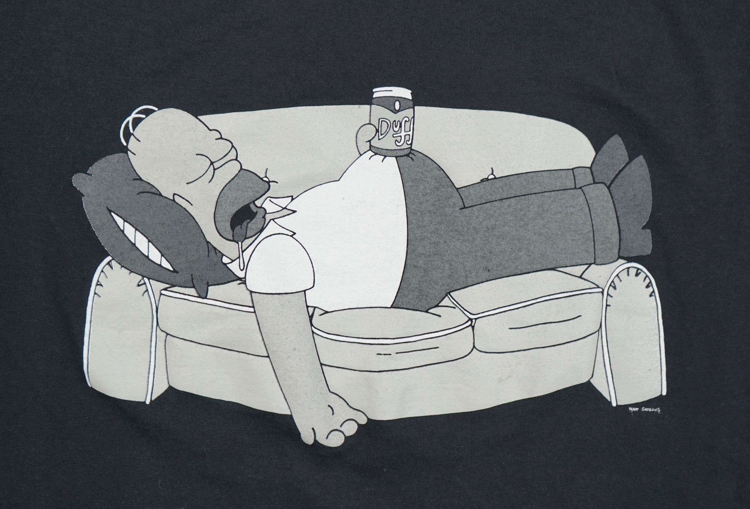 Cartoon Network × The Simpsons × Vintage Vintage The Homer Simpson's Sleep T Shirt Size US S / EU 44-46 / 1 - 2 Thumbnail