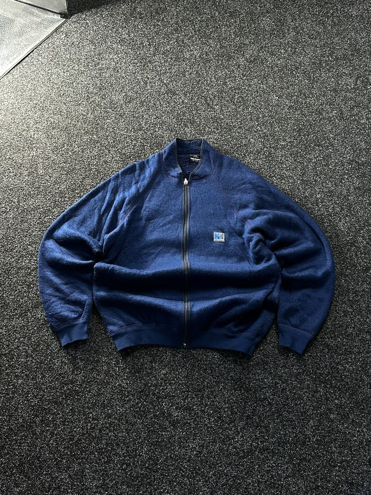 Helly Hansen × Vintage 🚨80s Vintage Helly Hansen Blue Fleece Sherpa Jacket Size US L / EU 52-54 / 3 - 1 Thumbnail