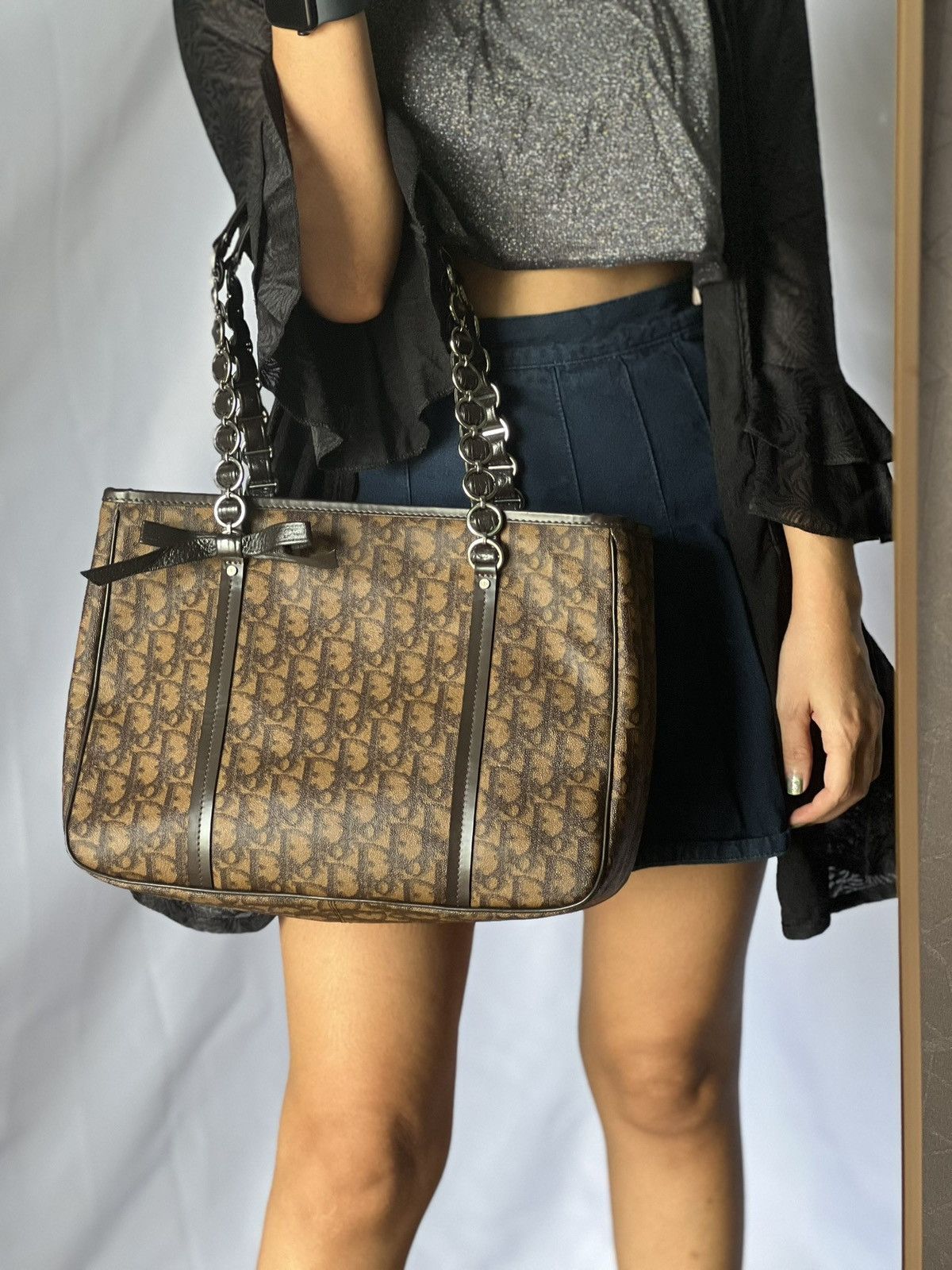 Dior Dior Trotter Brown Canvas Tote Bag Size ONE SIZE - 19 Thumbnail