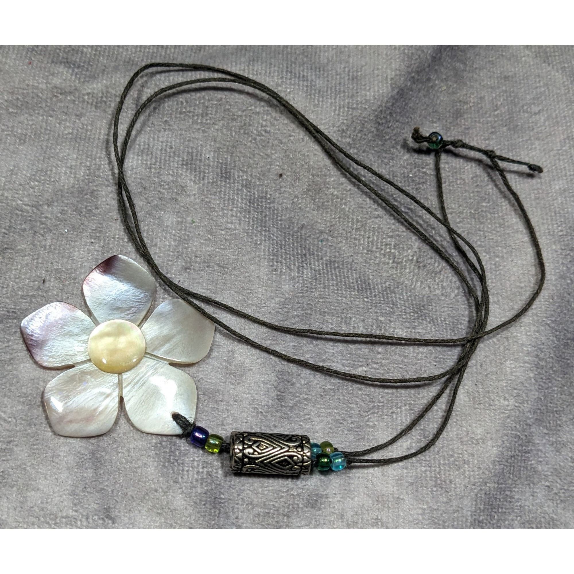 Other Fairycore Floral Shell Adjustable Pendant Necklace Size ONE SIZE - 7 Thumbnail