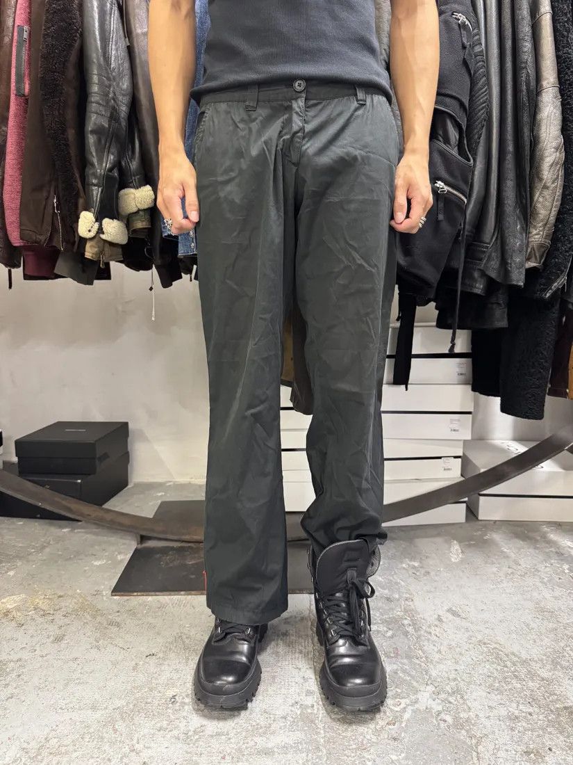 Prada × Vintage 2000s Prada Linea Rossa Black Soft Pants Size US 30 / EU 46 - 2 Thumbnail