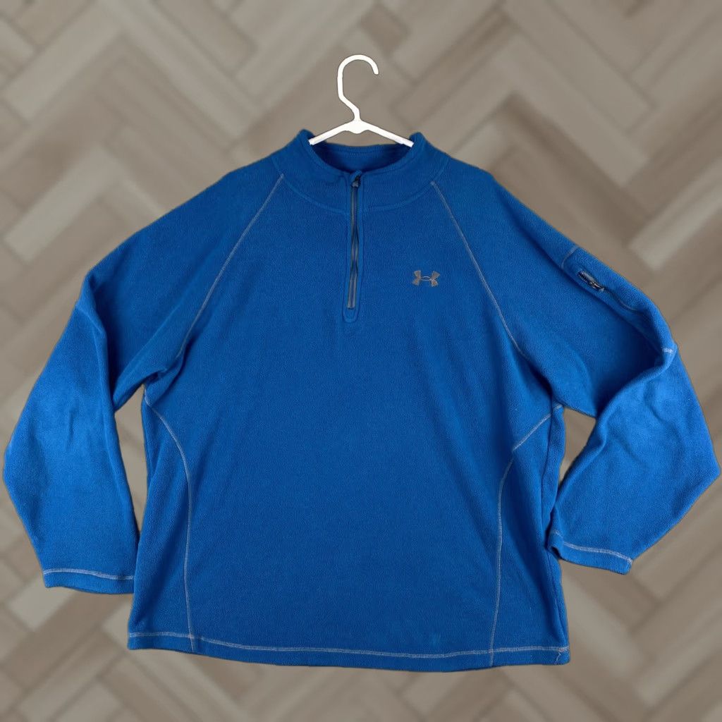 Under Armour UNDER ARMOUR Royal Blue Full Zip Sweatshirt Jacket Men's Large Sherpa Size US L / EU 52-54 / 3 - 1 Thumbnail