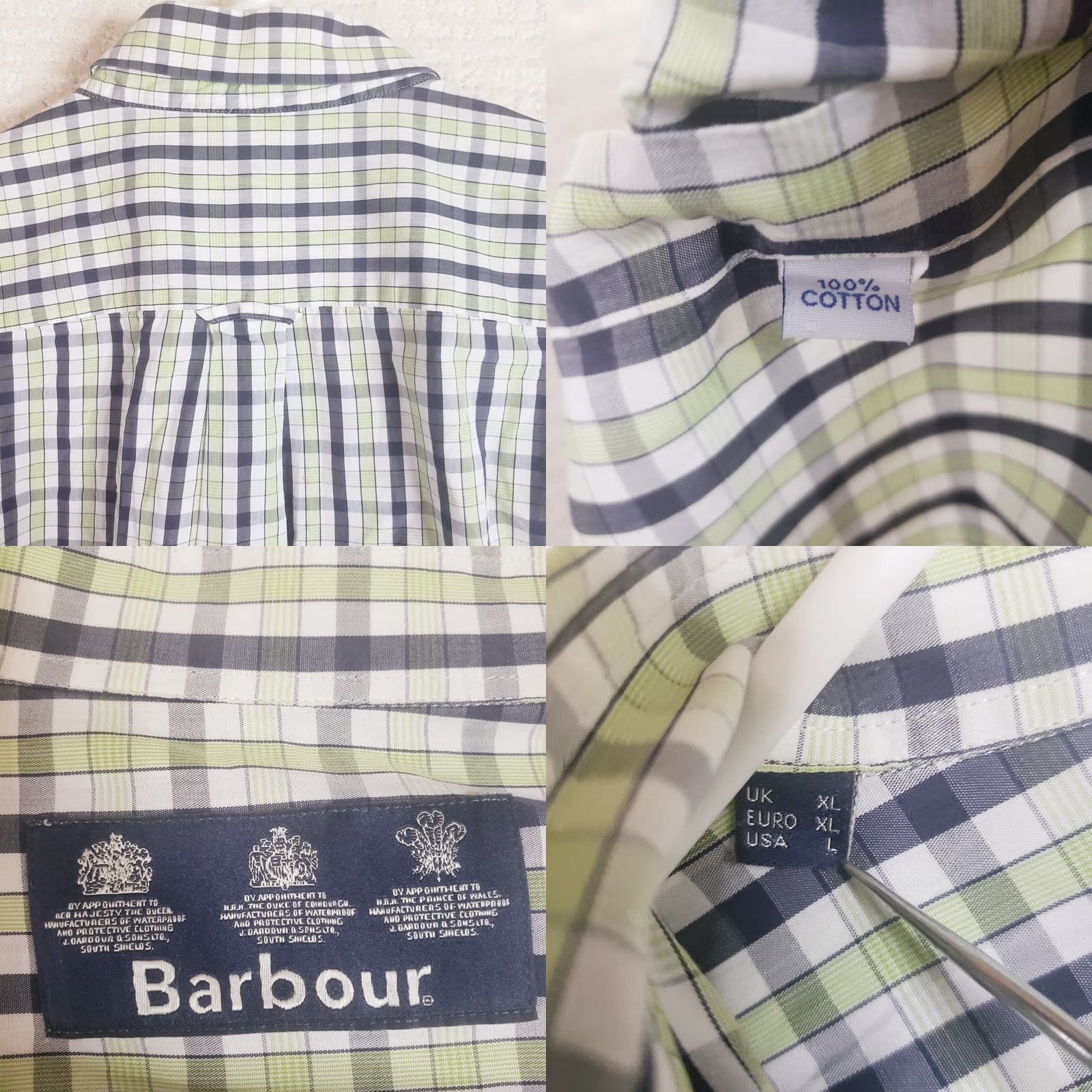 Barbour Barbour Shirt Men L Green Blue Multicolor Plaid Long Sleeve Button Front Cotton Size US L / EU 52-54 / 3 - 8 Thumbnail