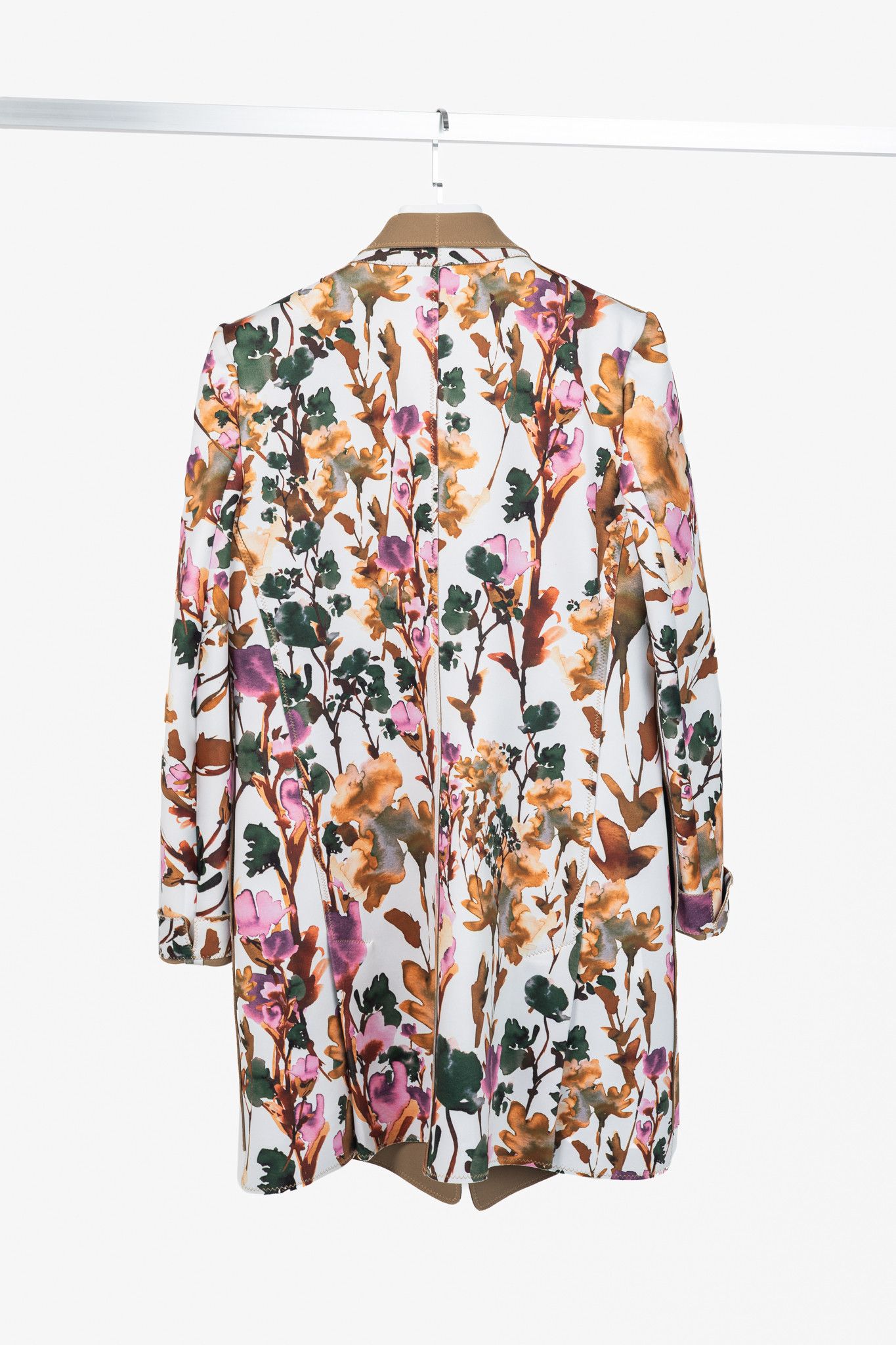 Marie Saint Pierre Marie Saint Pierre Redzepi Fall-Print Floral Neoprene Jacket Size L / US 10 / IT 46 - 2 Thumbnail