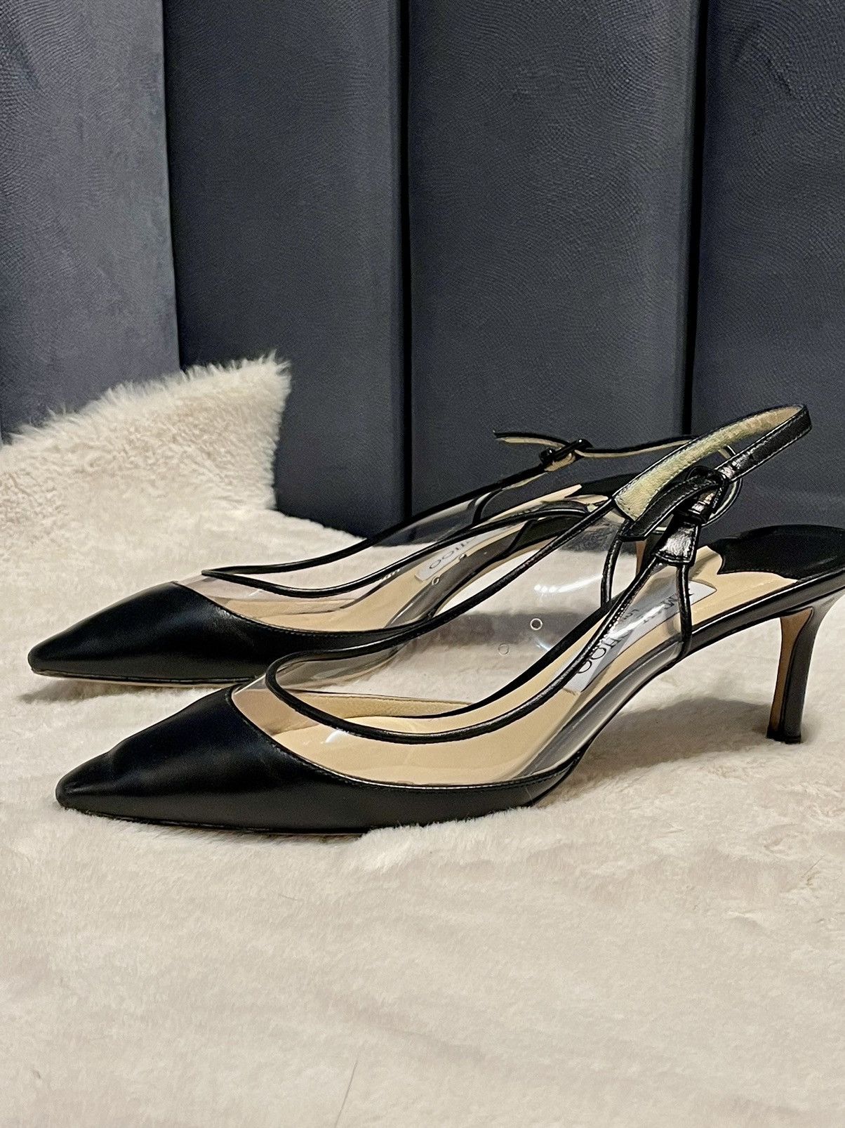 Jimmy Choo JIMMY CHOO Erin 60 leather slingbacks Size US 8 / IT 38 - 5 Thumbnail