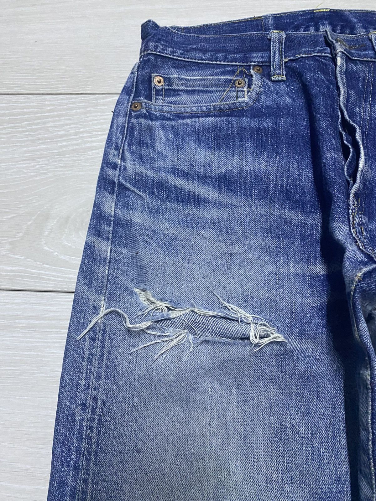 Japanese Brand Vintage Japanese Iron Hr Market Selvedge Crazy Distressed Size US 28 / EU 44 - 7 Thumbnail