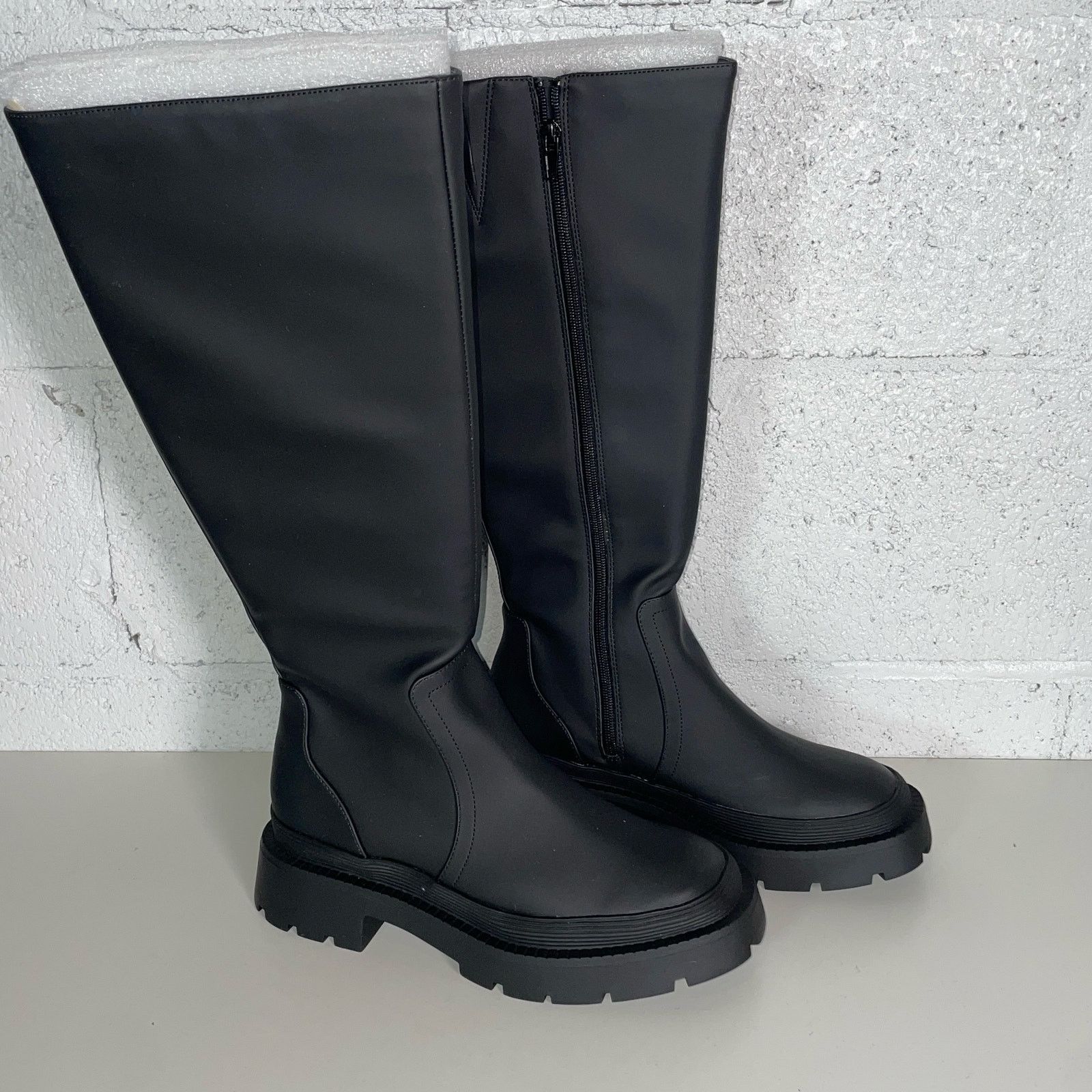 Bar III Bar III Twyla Womens Rubber Tall Knee-High Boots black 6.5 Size US 6.5 / IT 36.5 - 11 Thumbnail