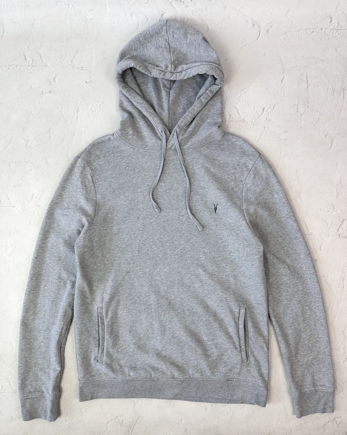 Allsaints Allsaints Raven Grey Logo Hoodie Size US L / EU 52-54 / 3 - 1 Thumbnail