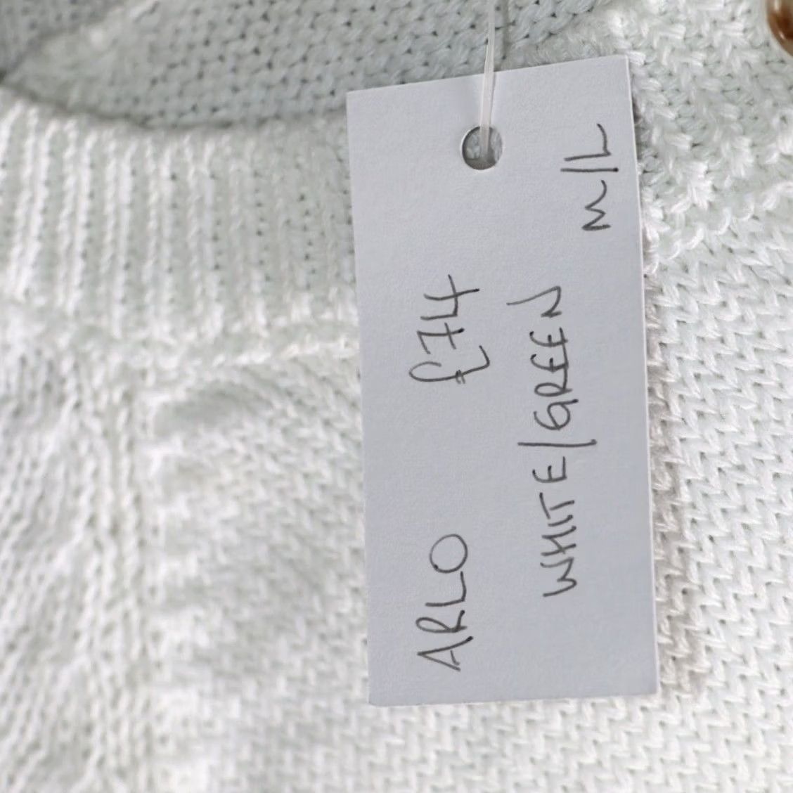 Vintage VINTAGE Outfit Of The Day Jumper Size M/L Womens White Green Striped 1/4 Button New with tags made in Italy and the lower sleeve areas Balloon out. Size M / US 6-8 / IT 42-44 - 7 Thumbnail