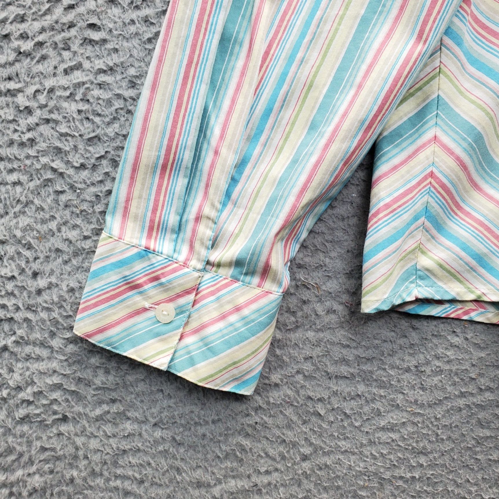 Liz Claiborne Liz Claiborne Villager Shirt Womens Size 16 Multicolor Striped Button Down Top Size XXL / US 16-18 / IT 52-54 - 8 Thumbnail