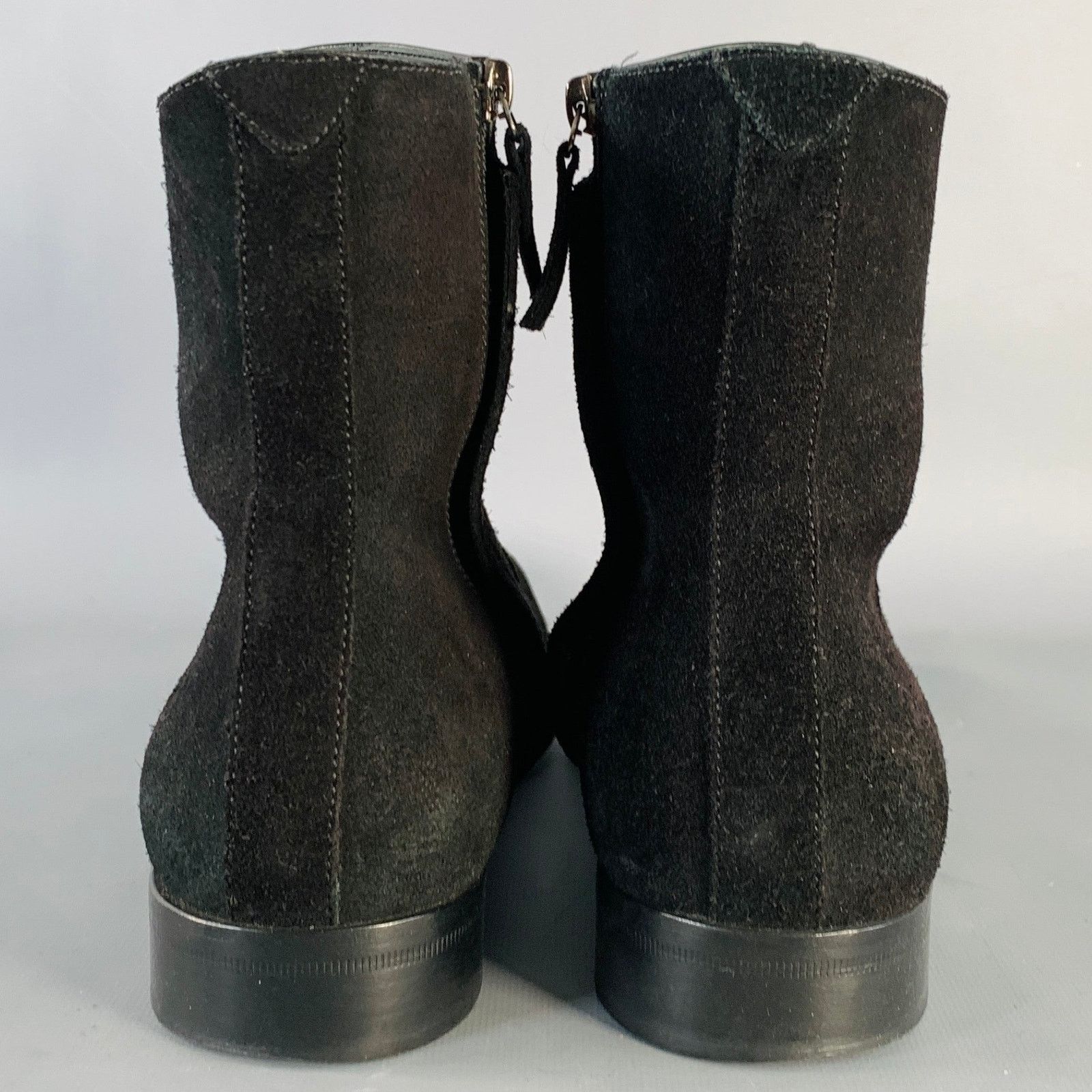 Mr. Hare MR. HARE Size 8.5 Trane Black Suede Side Zipper Ankle Boots Size US 8.5 / EU 41-42 - 3 Thumbnail