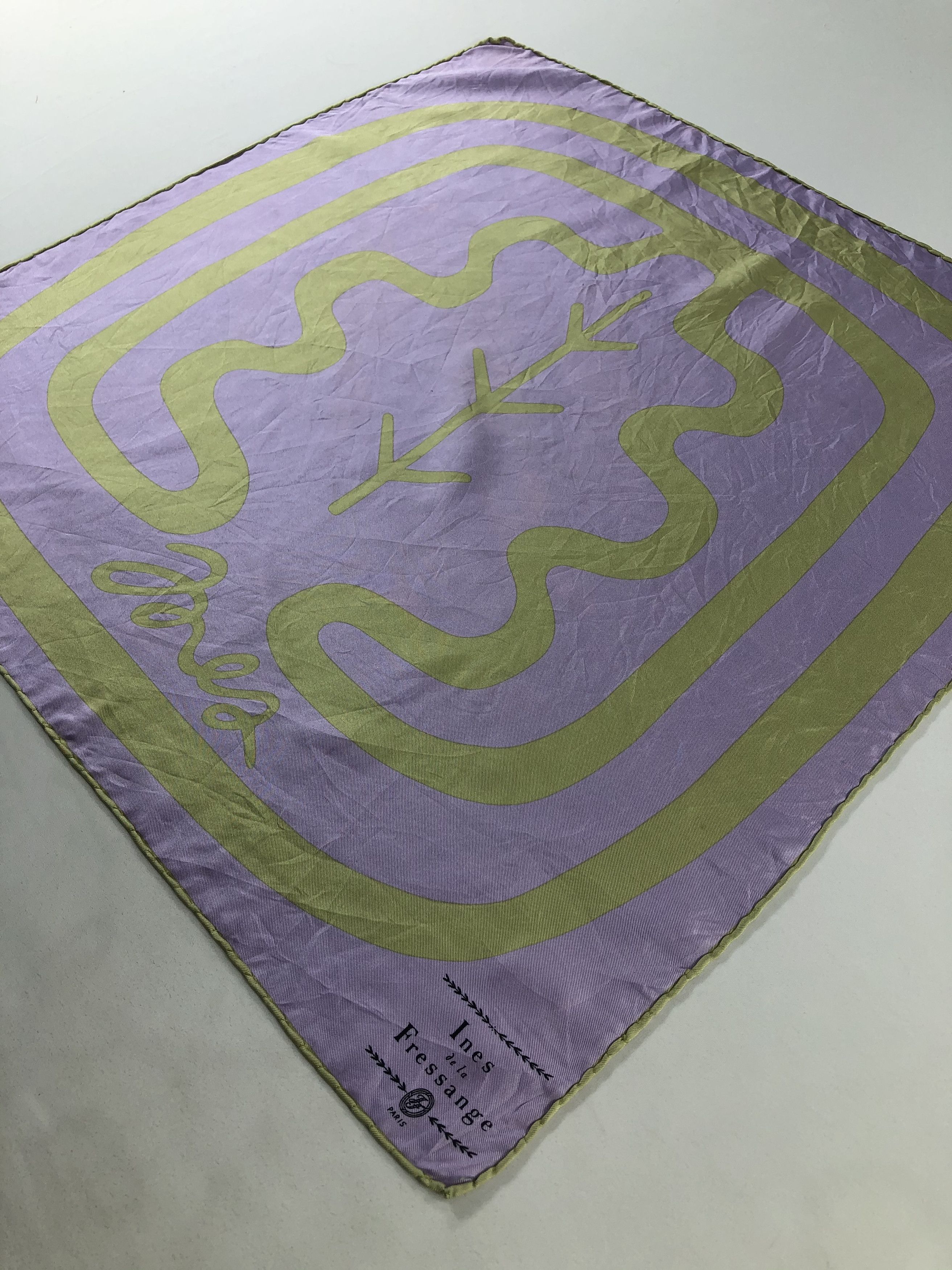 Vintage Ines De la Fressange Silk Handkerchief / Bandana / Babushka Size ONE SIZE - 3 Thumbnail