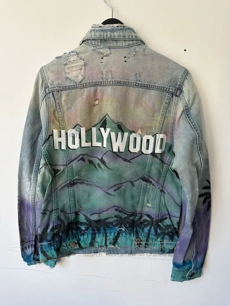 Amiri Amiri Size S The rendering ruined the denim jacket Size US S / EU 44-46 / 1 - 2 Thumbnail